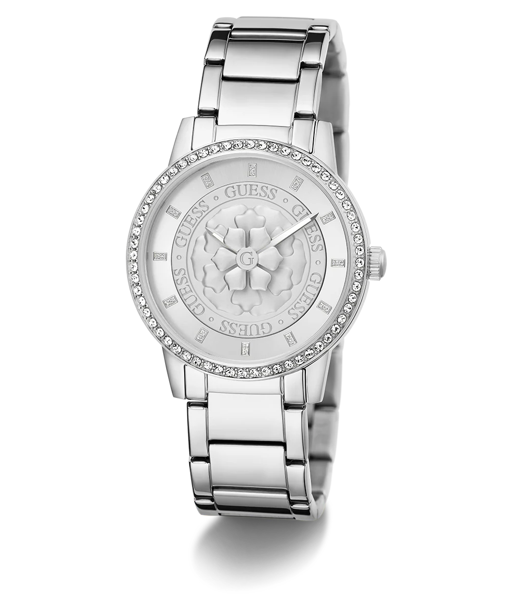 GUESS Ladies Silver Tone Analog Watch