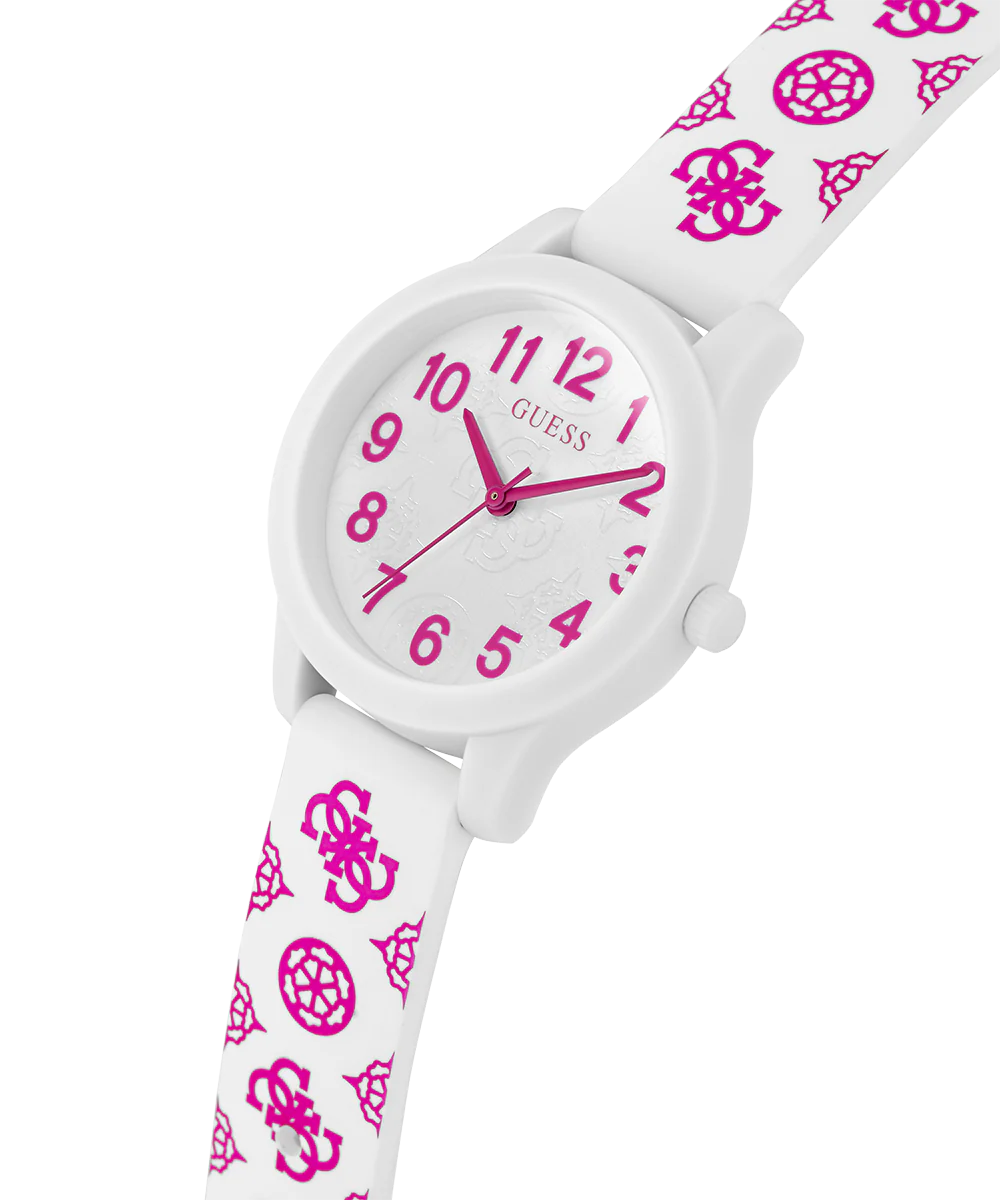 GUESS Kids Pink White Analog Watch