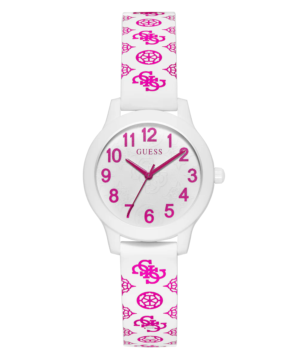 GUESS Kids Pink White Analog Watch
