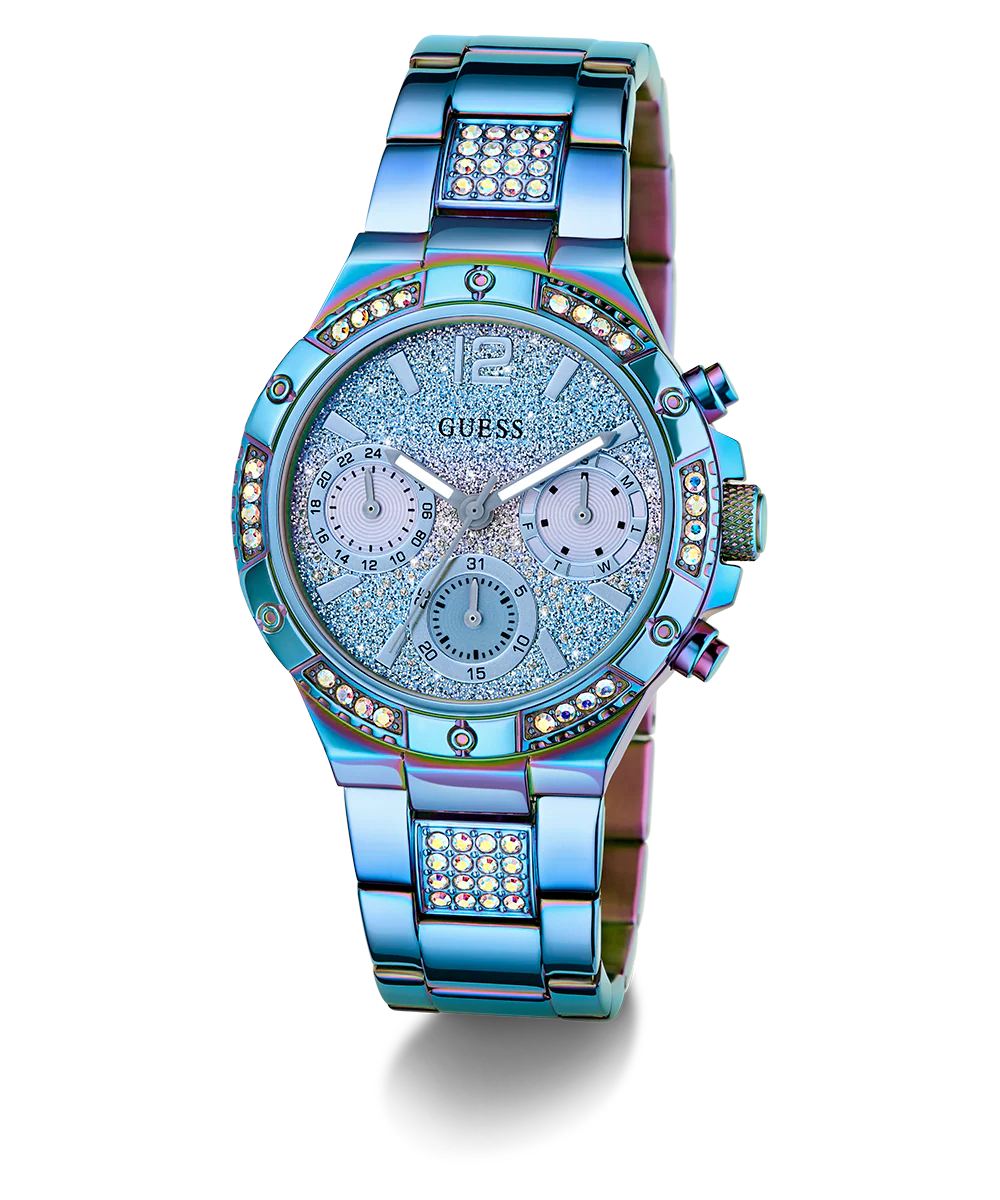 GUESS Ladies Iridescent Blue Multi-function Watch