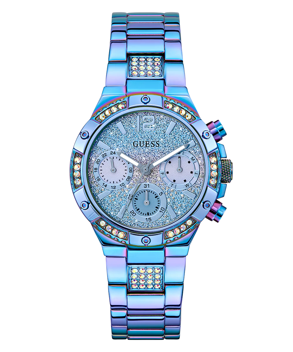 GUESS Ladies Iridescent Blue Multi-function Watch