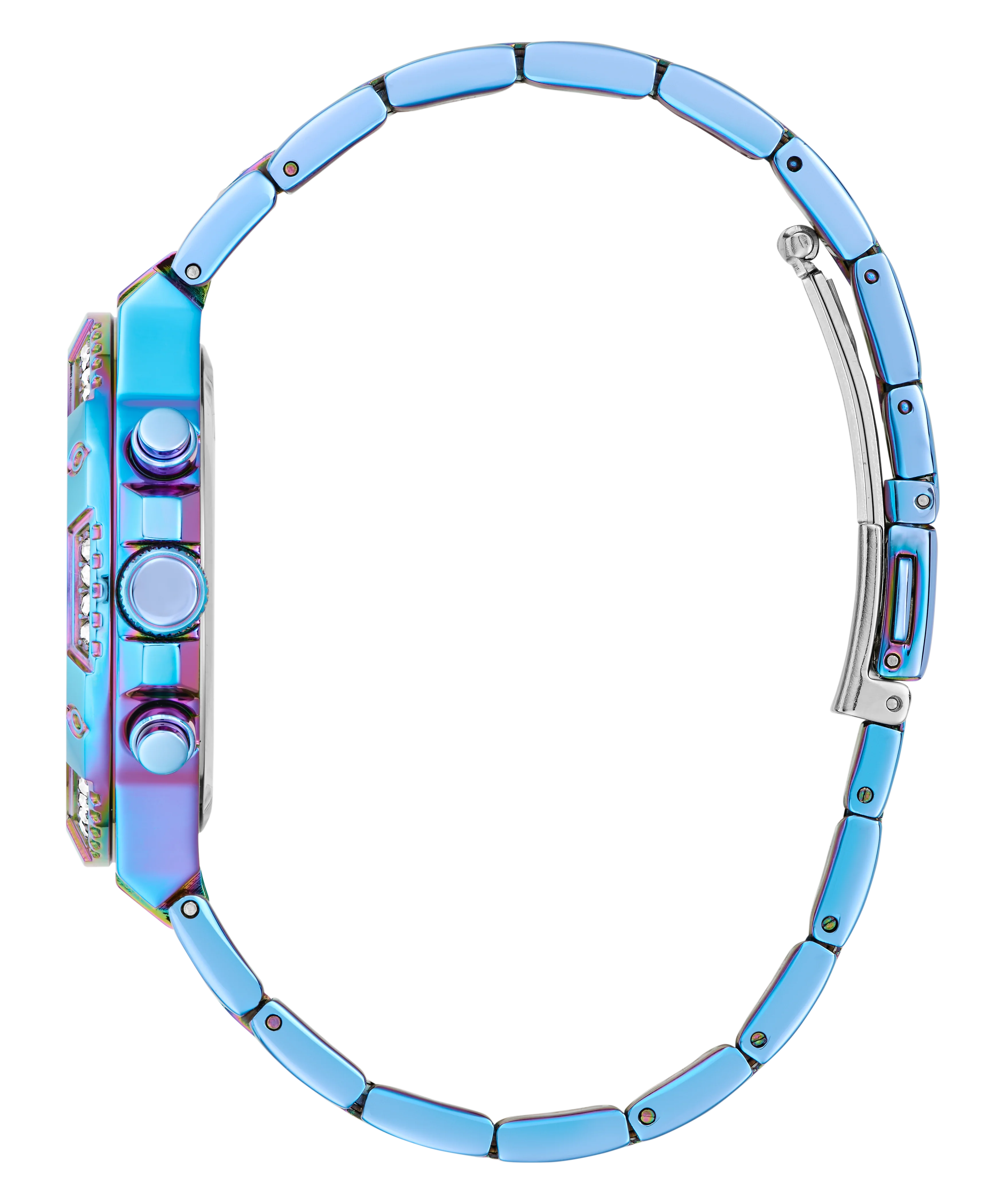 GUESS Ladies Iridescent Blue Multi-function Watch