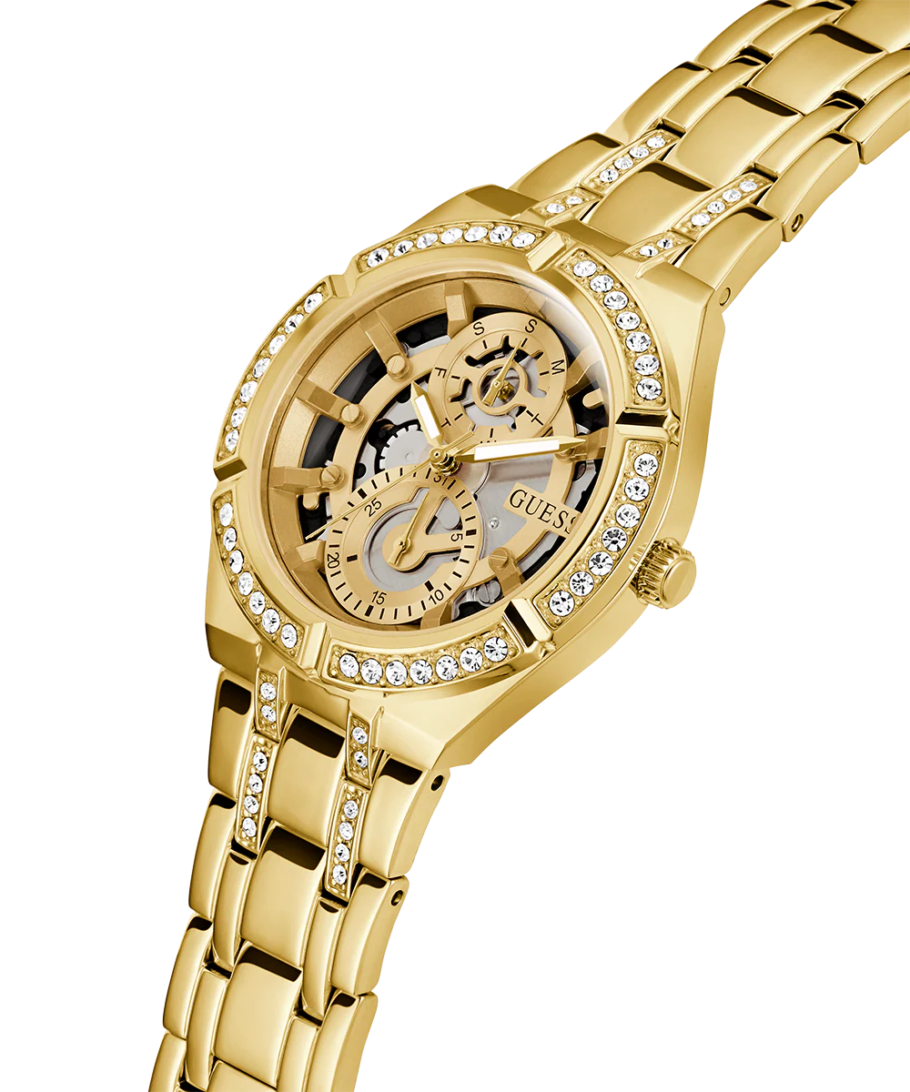 GUESS Ladies Gold Tone Multi-function Watch