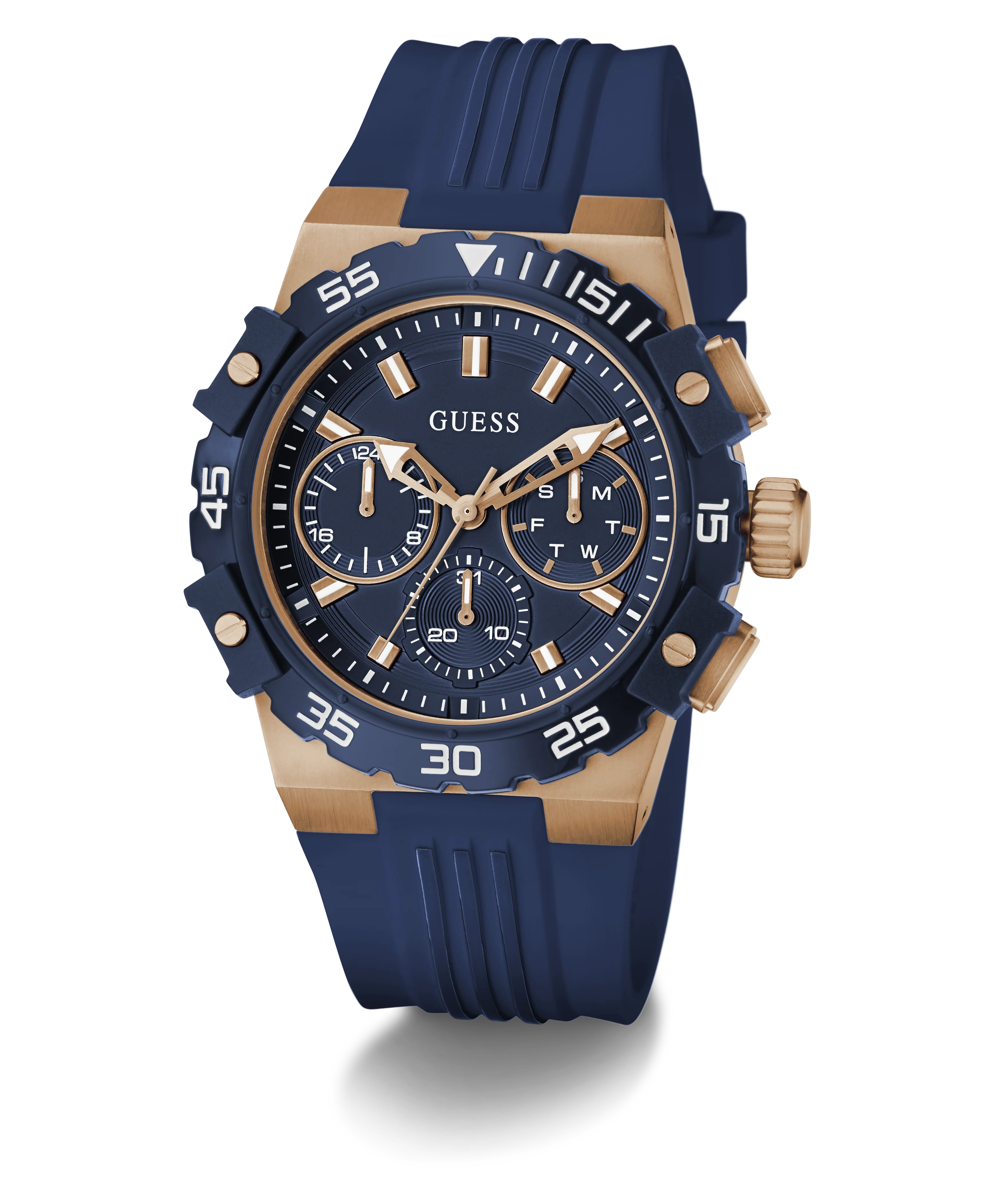 134-guess-mens-midnight-blue-rose-gold-tone-analog-watch-1.webp GUESS Mens Midnight Blue Rose Gold Tone Analog Watch
