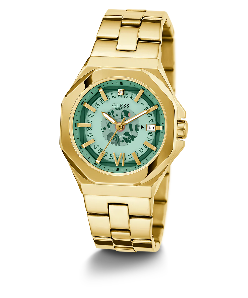 GUESS Ladies Gold Tone Date Watch