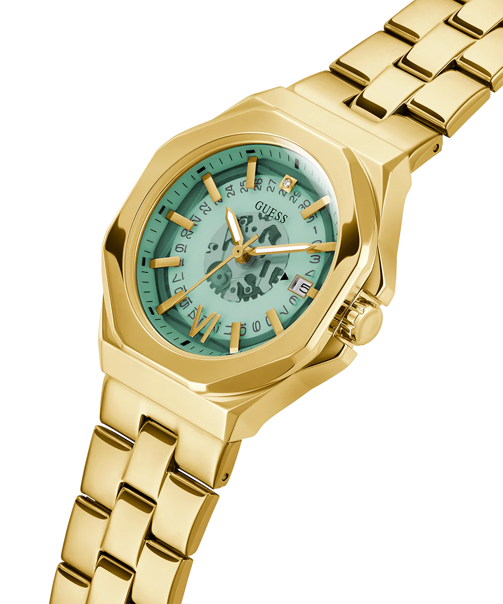 GUESS Ladies Gold Tone Date Watch