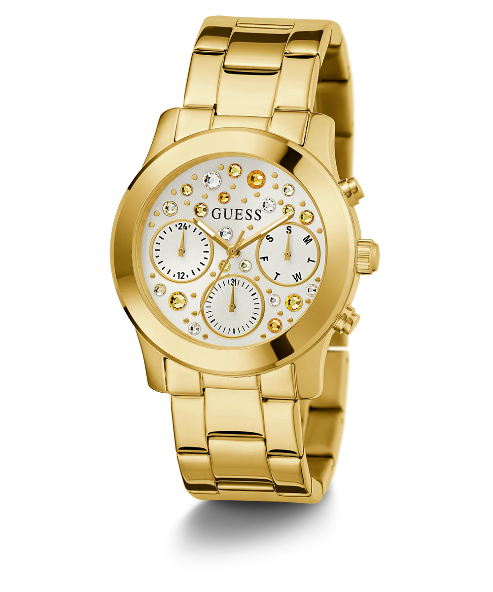 GUESS Ladies Gold Tone Multi-function Watch