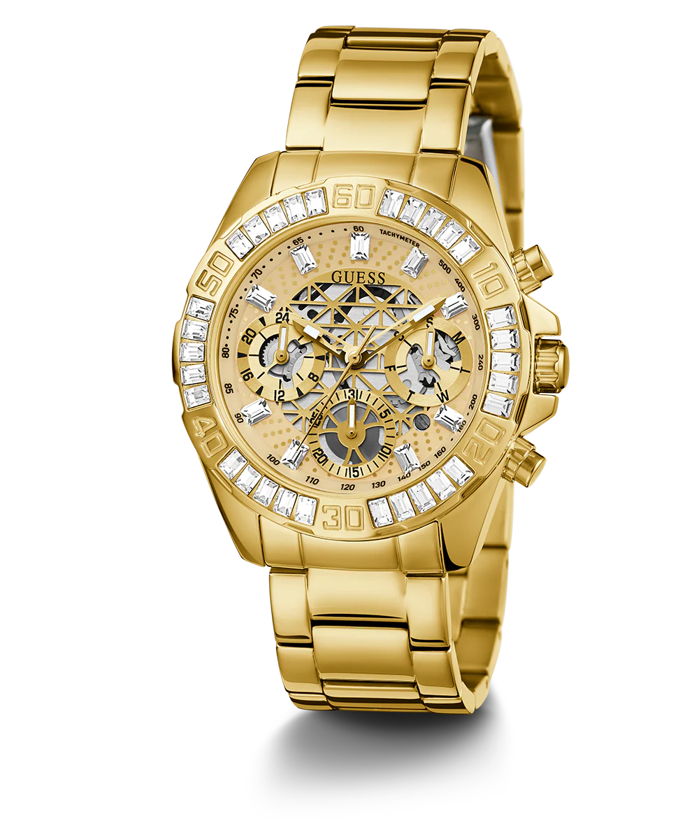 GUESS Ladies Gold Tone Multi-function Watch