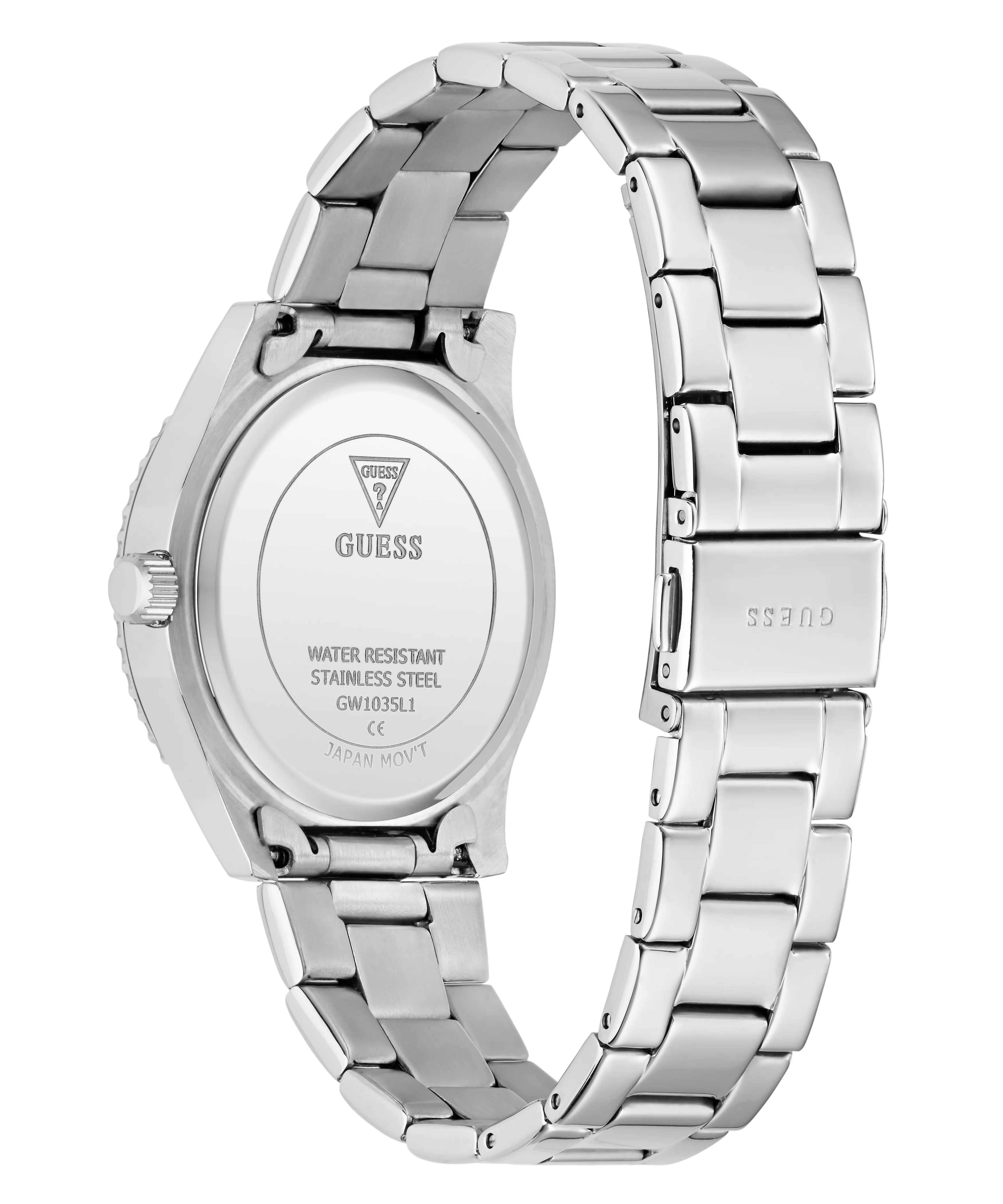 GUESS Ladies Silver Tone Analog Watch