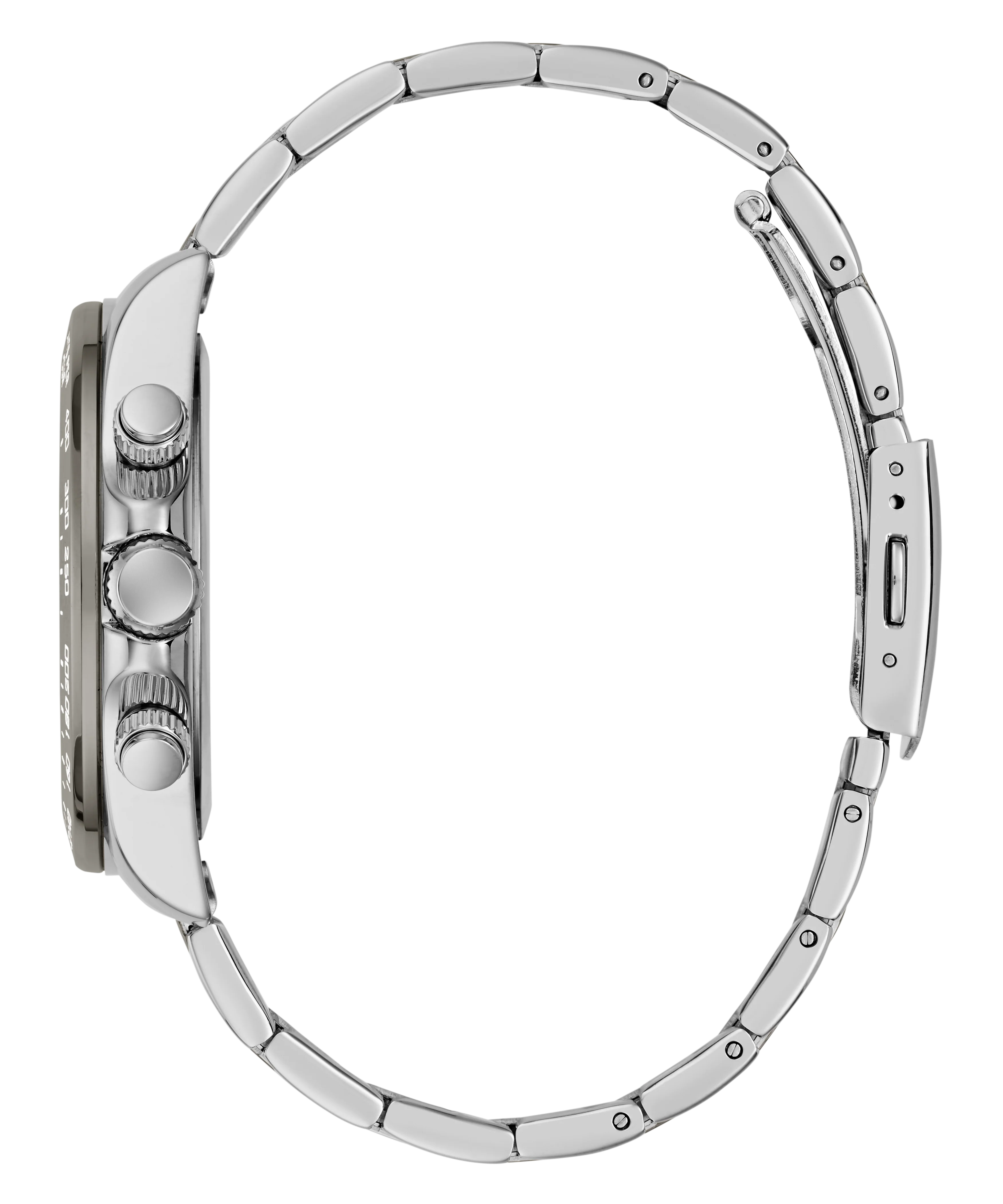 GUESS Mens Arthur Silver Tone Analog Watch