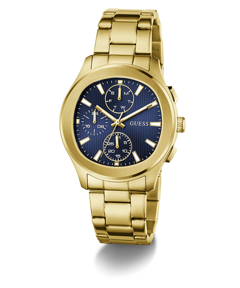 GUESS Mens Palmer Gold Tone Analog Watch