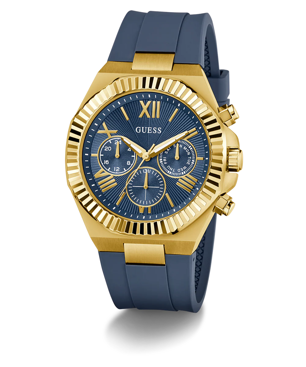151-guess-mens-equity-blue-gold-tone-analog-watch-1.webp GUESS Mens Equity Blue Gold Tone Analog Watch