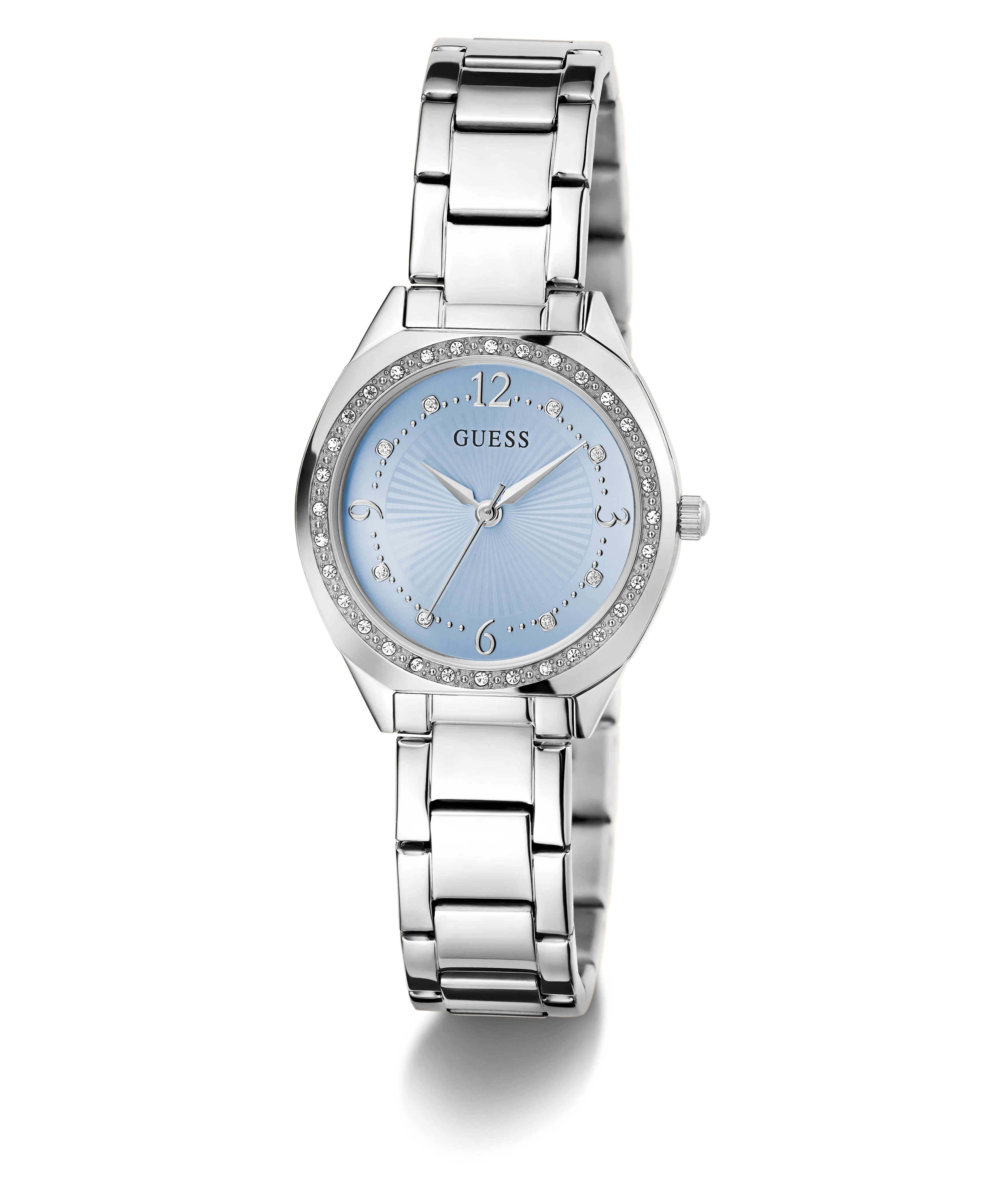 GUESS Ladies Silver Tone Analog Watch