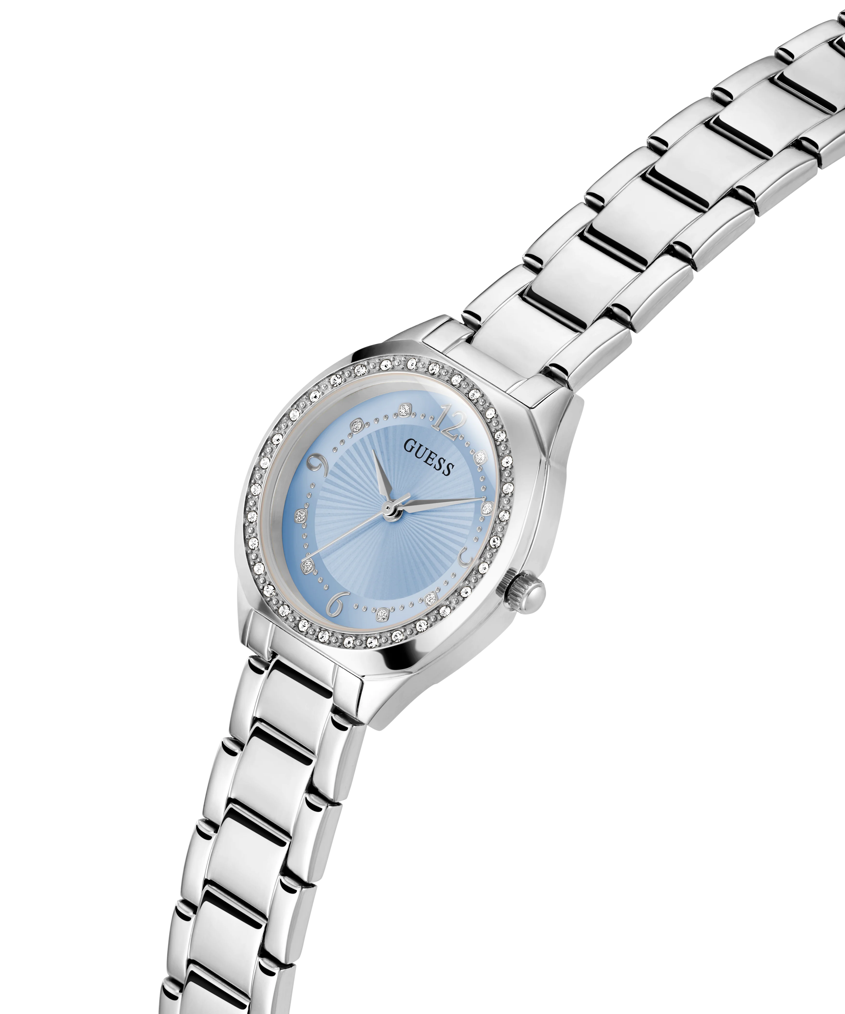 GUESS Ladies Silver Tone Analog Watch