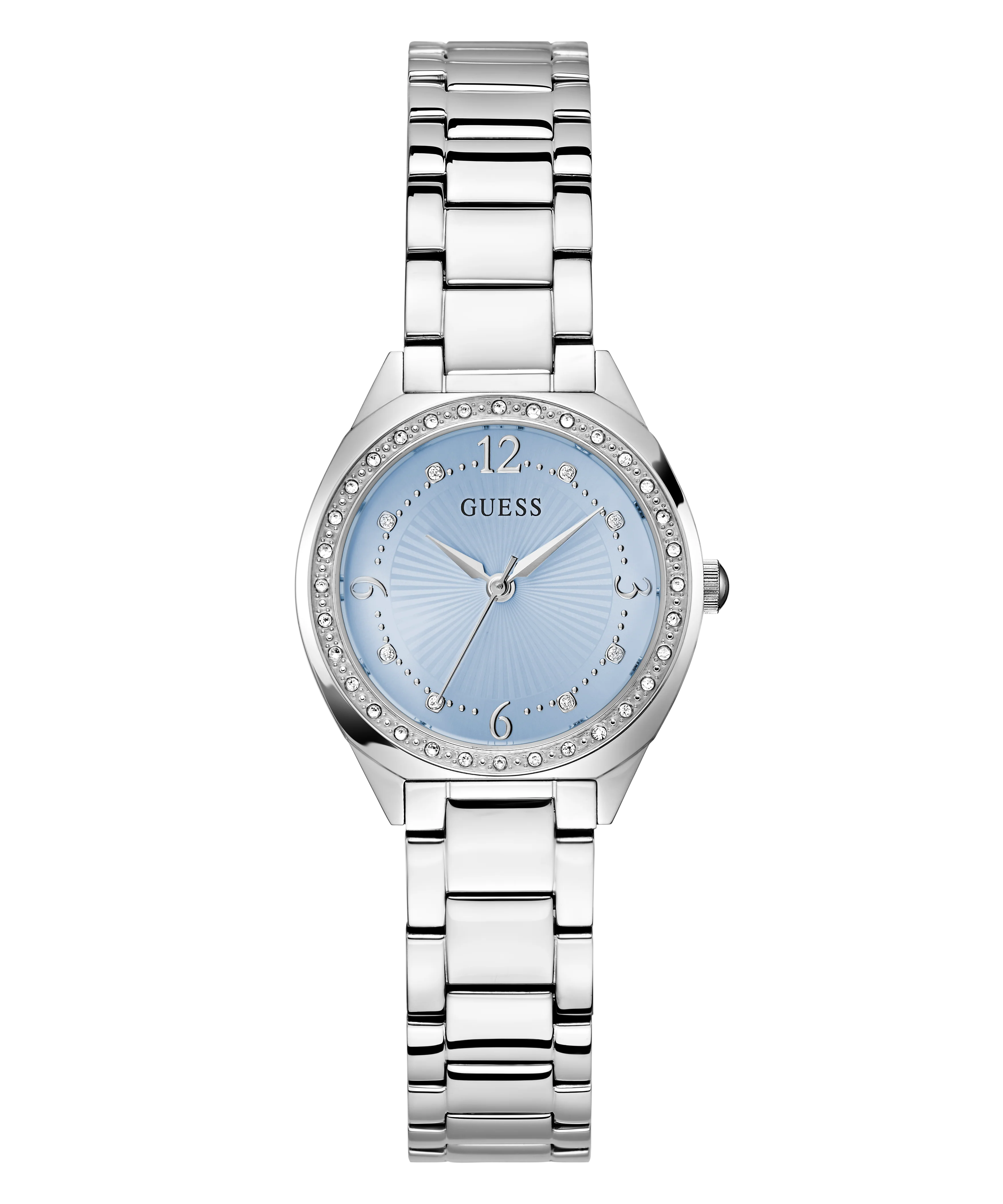 GUESS Ladies Silver Tone Analog Watch
