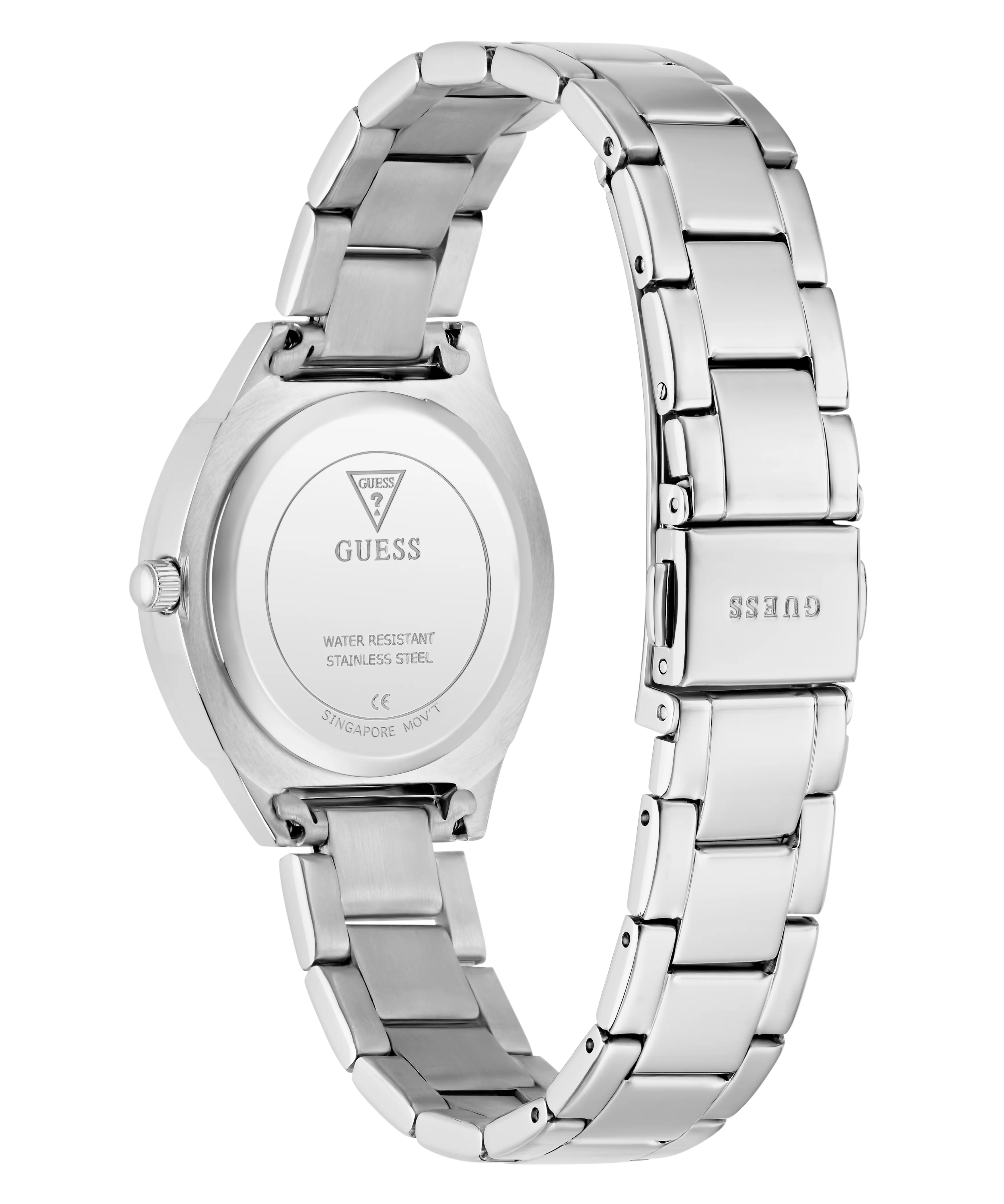 GUESS Ladies Silver Tone Analog Watch