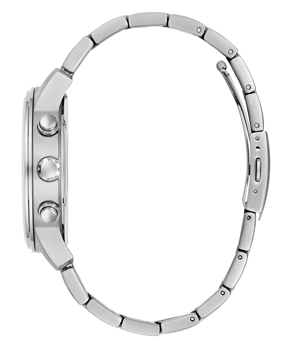 GUESS Mens Silver Tone Analog Watch