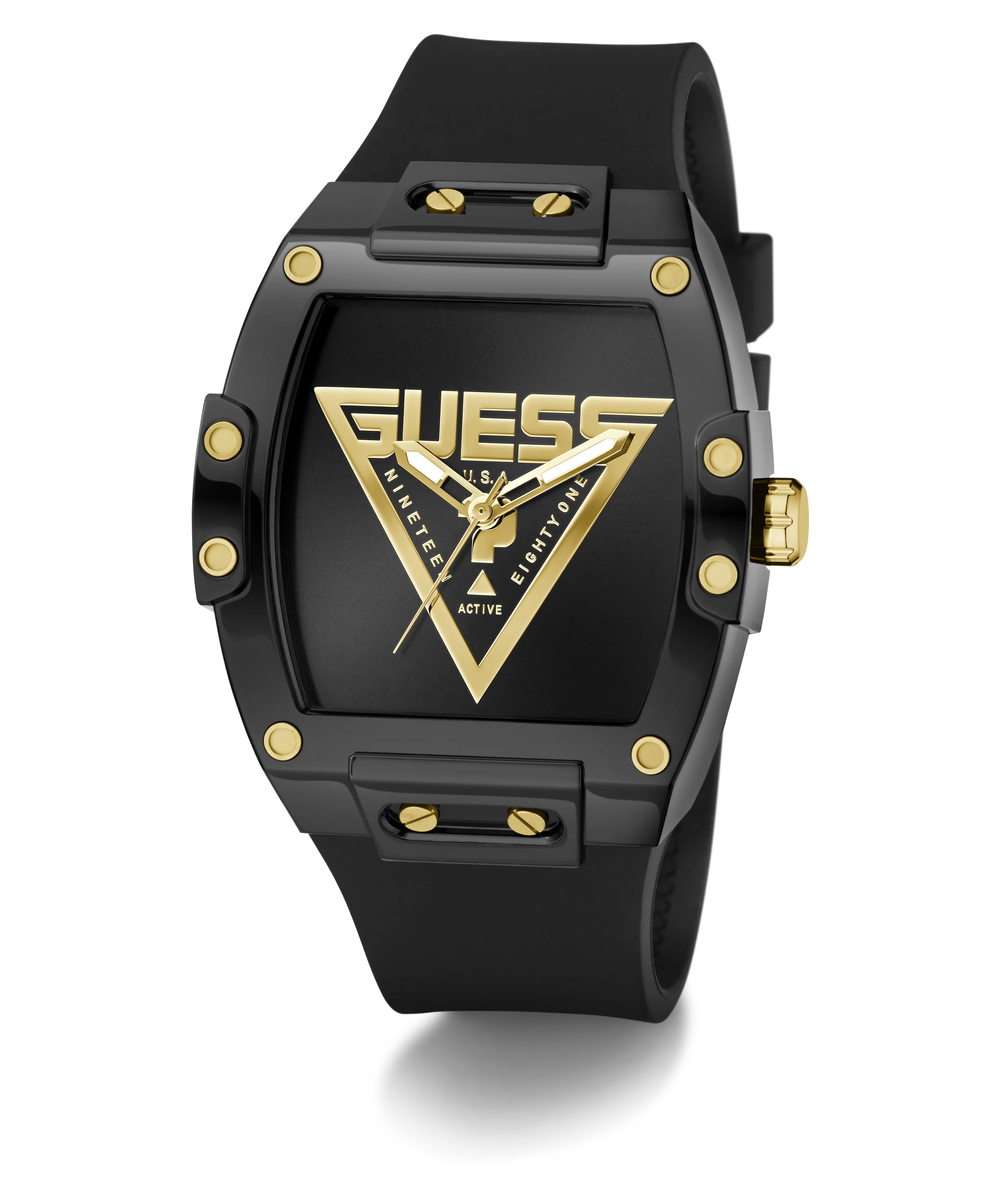GUESS Mens Black Analog Watch