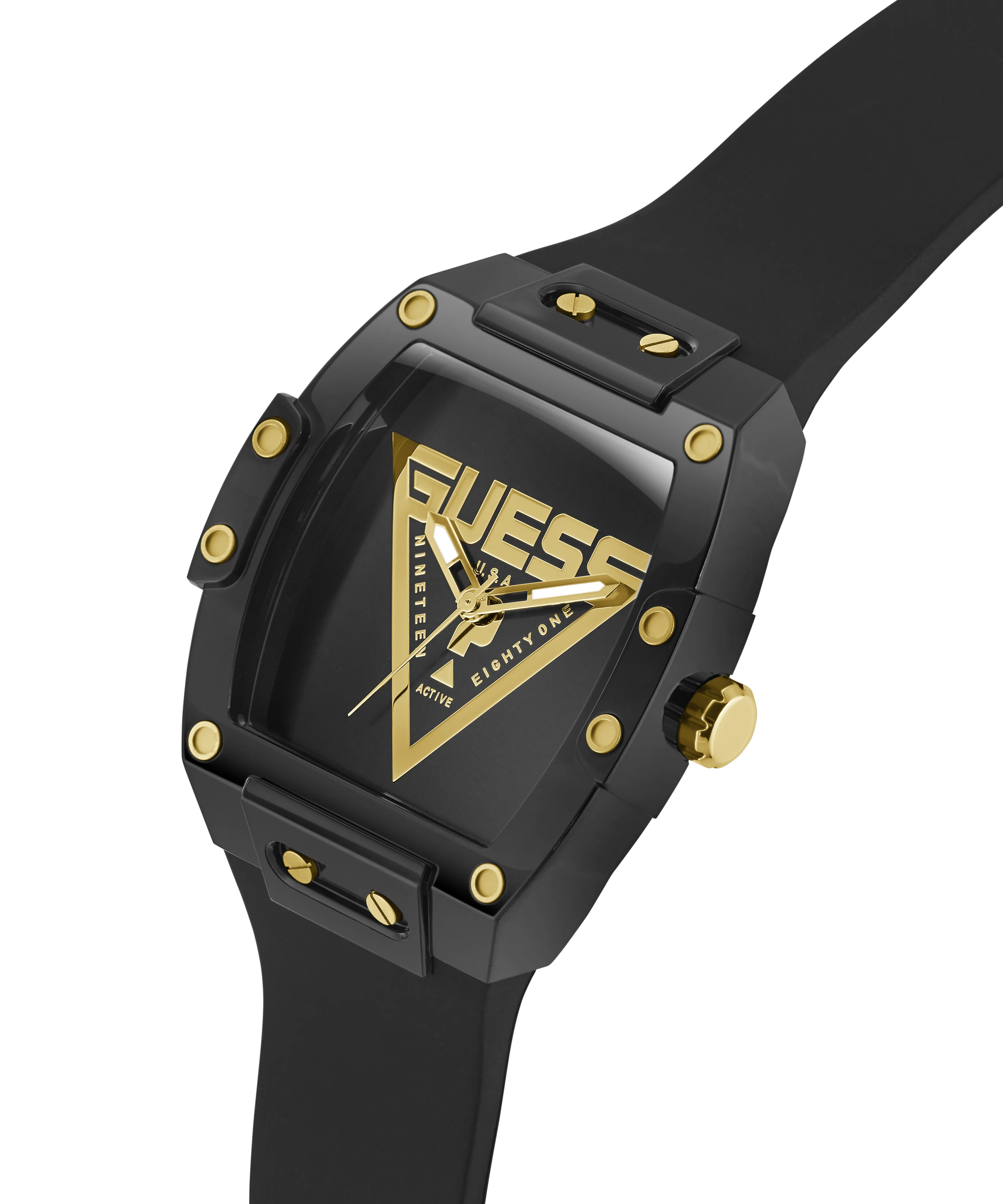 GUESS Mens Black Analog Watch