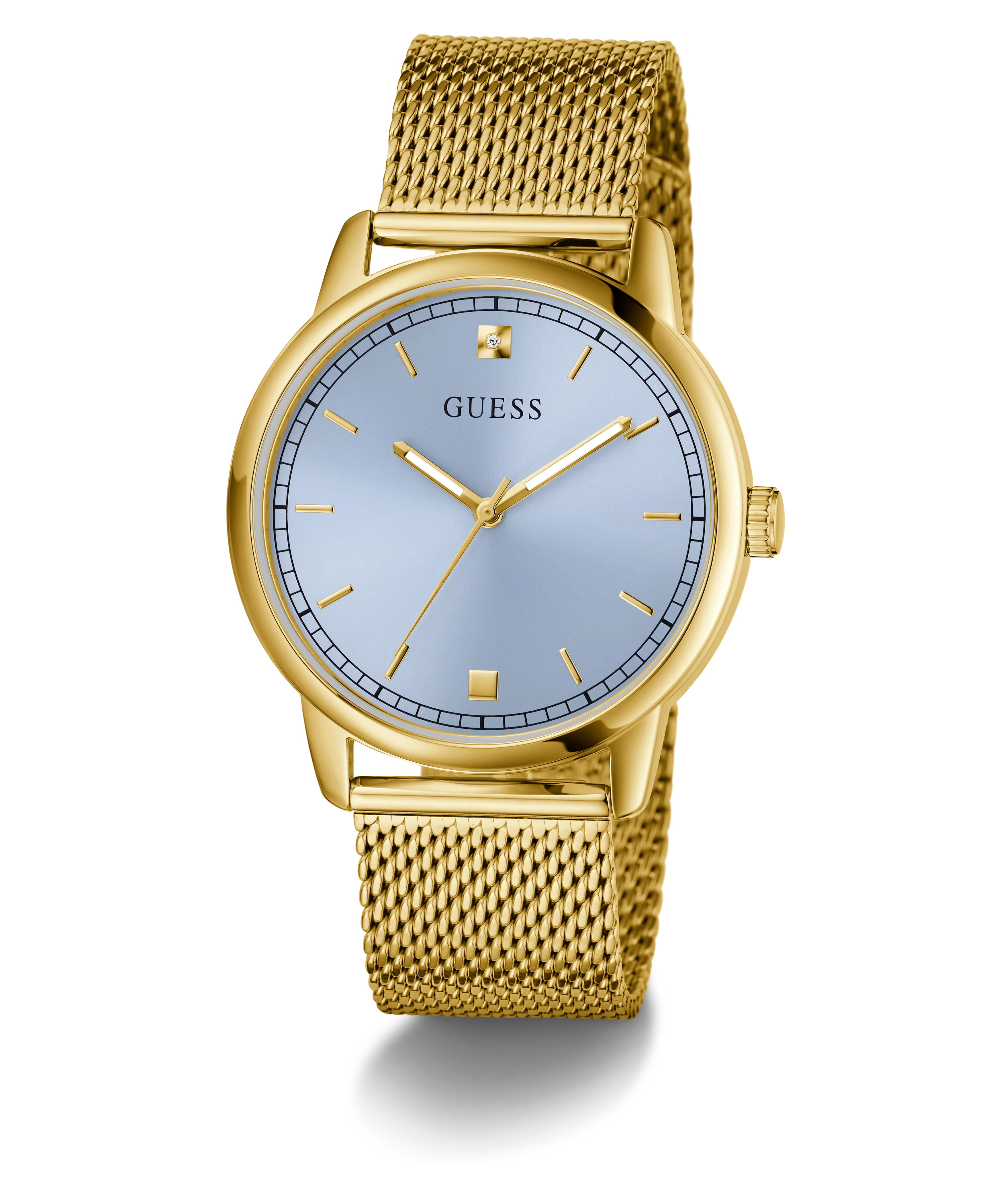 GUESS Mens Gold Tone Analog Watch