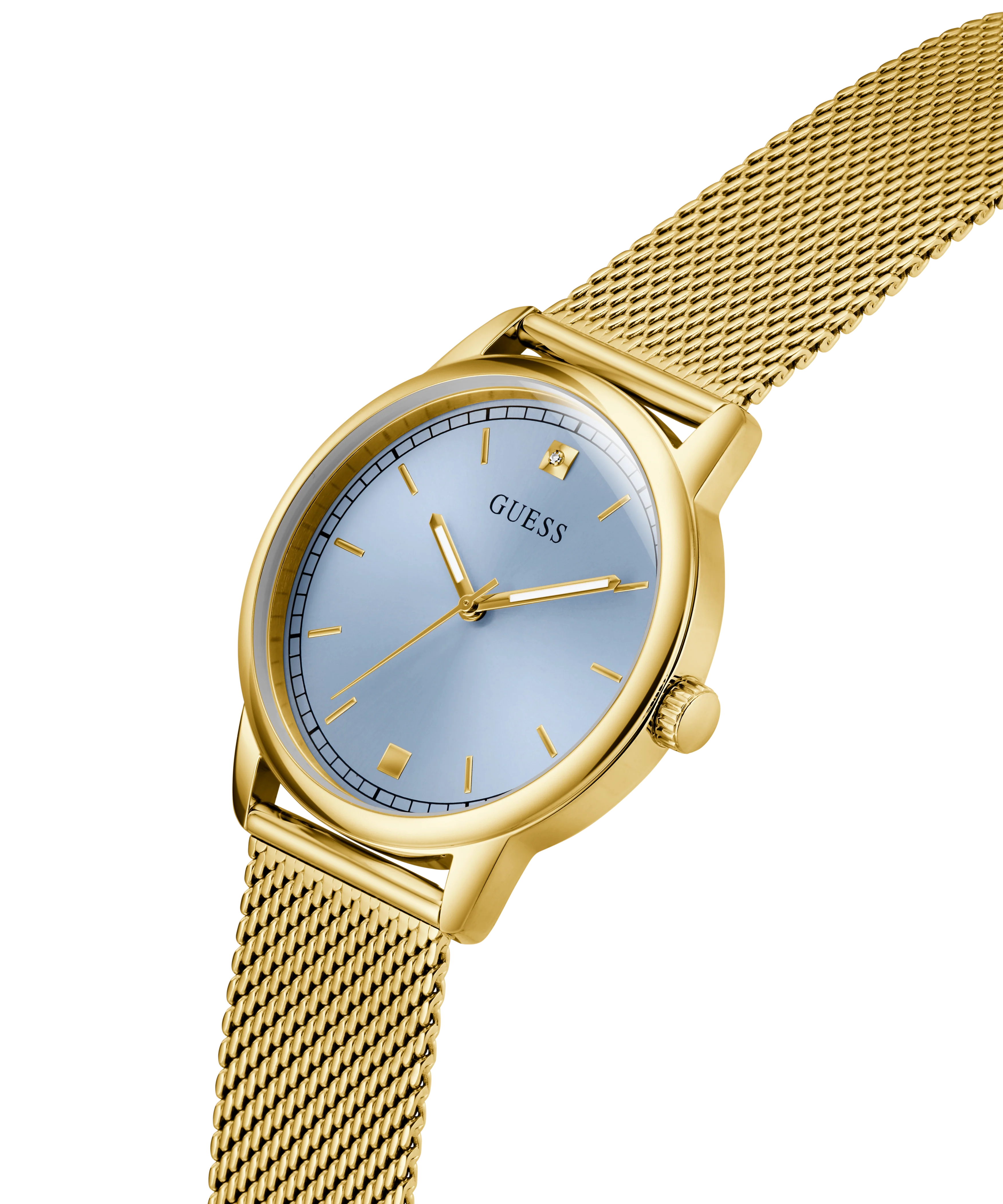GUESS Mens Gold Tone Analog Watch