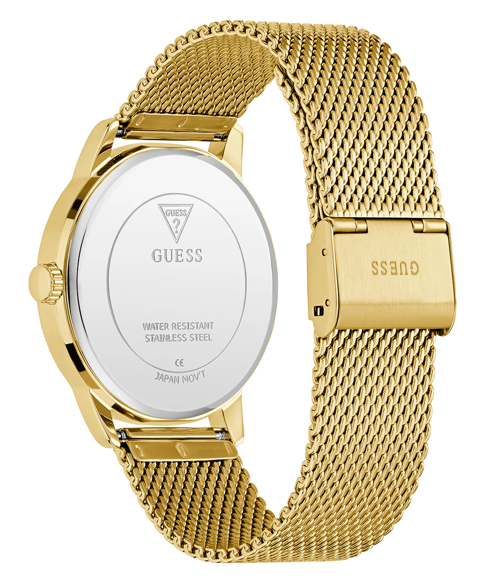 GUESS Mens Gold Tone Analog Watch