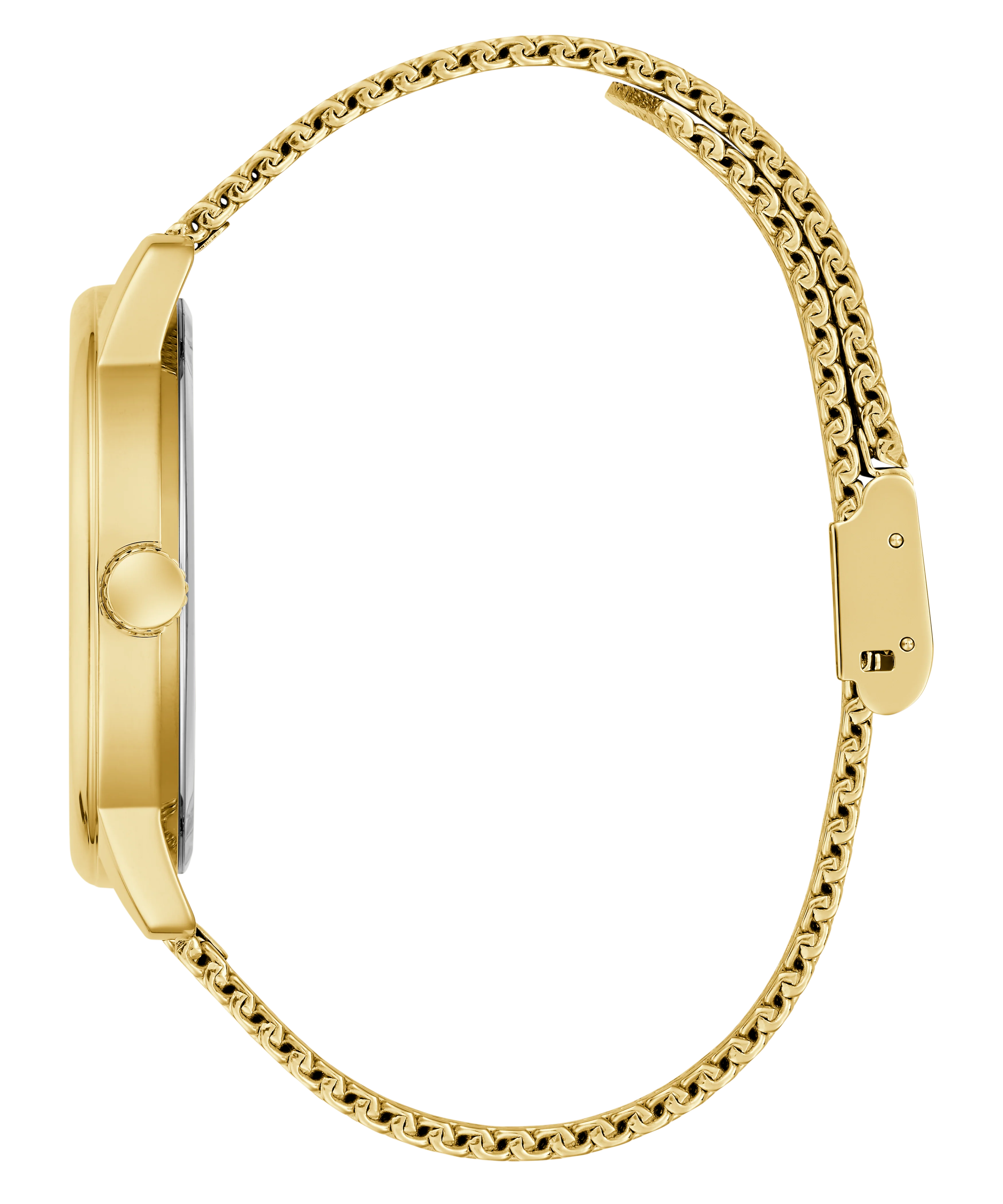 GUESS Mens Gold Tone Analog Watch