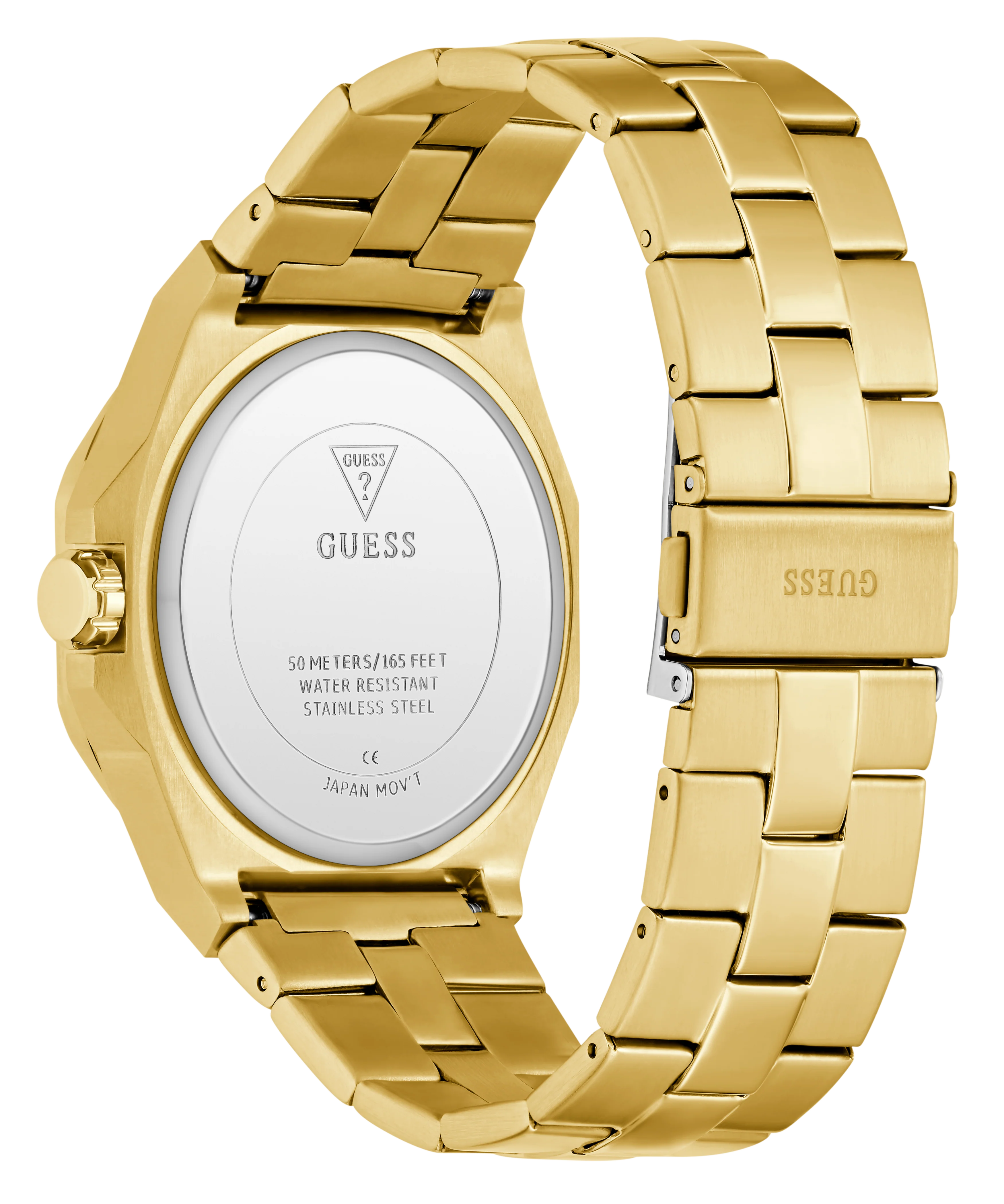 GUESS Mens Gold Tone Analog Watch
