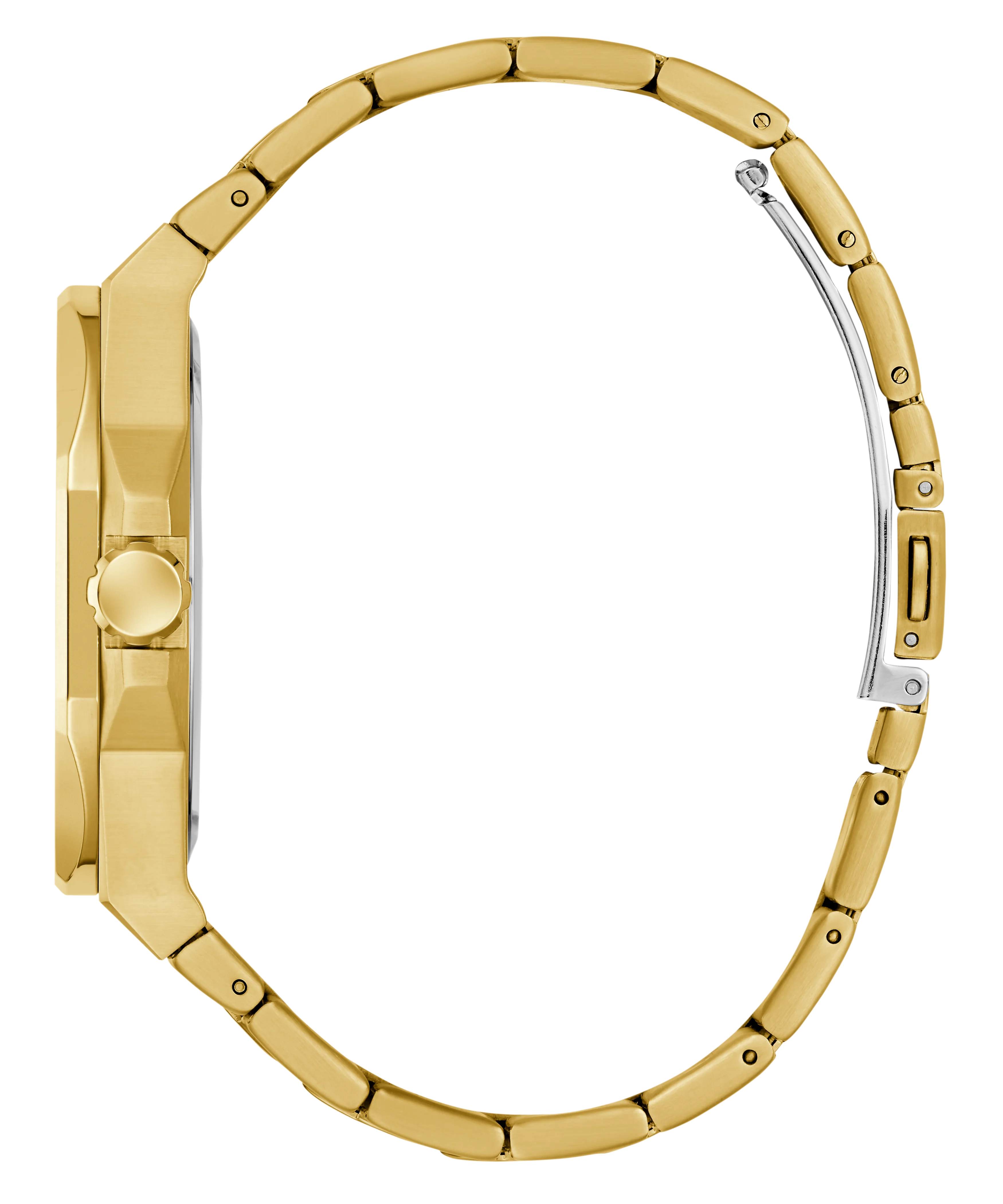 GUESS Mens Gold Tone Analog Watch