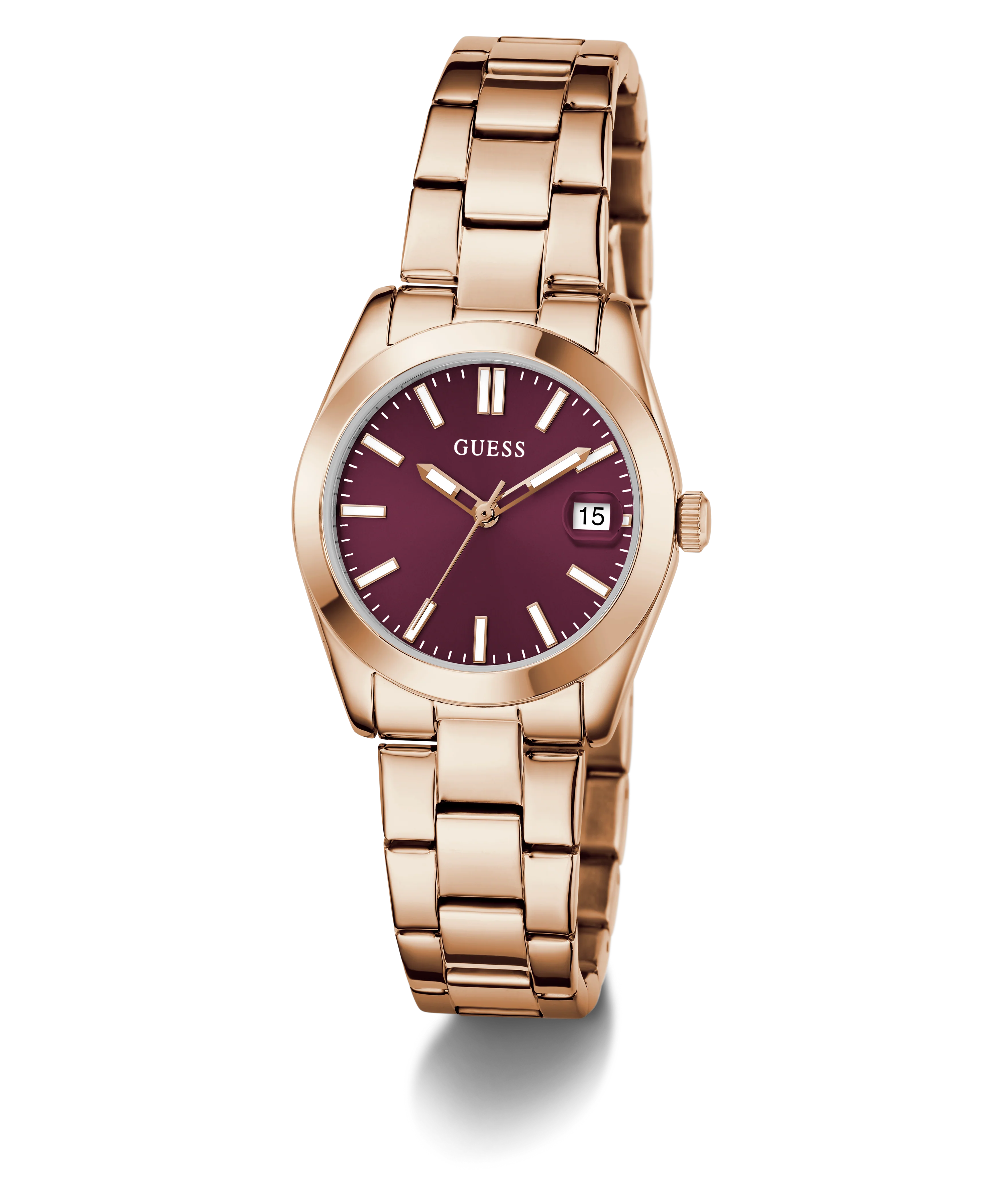 GUESS Ladies Rose Gold Tone Date Watch
