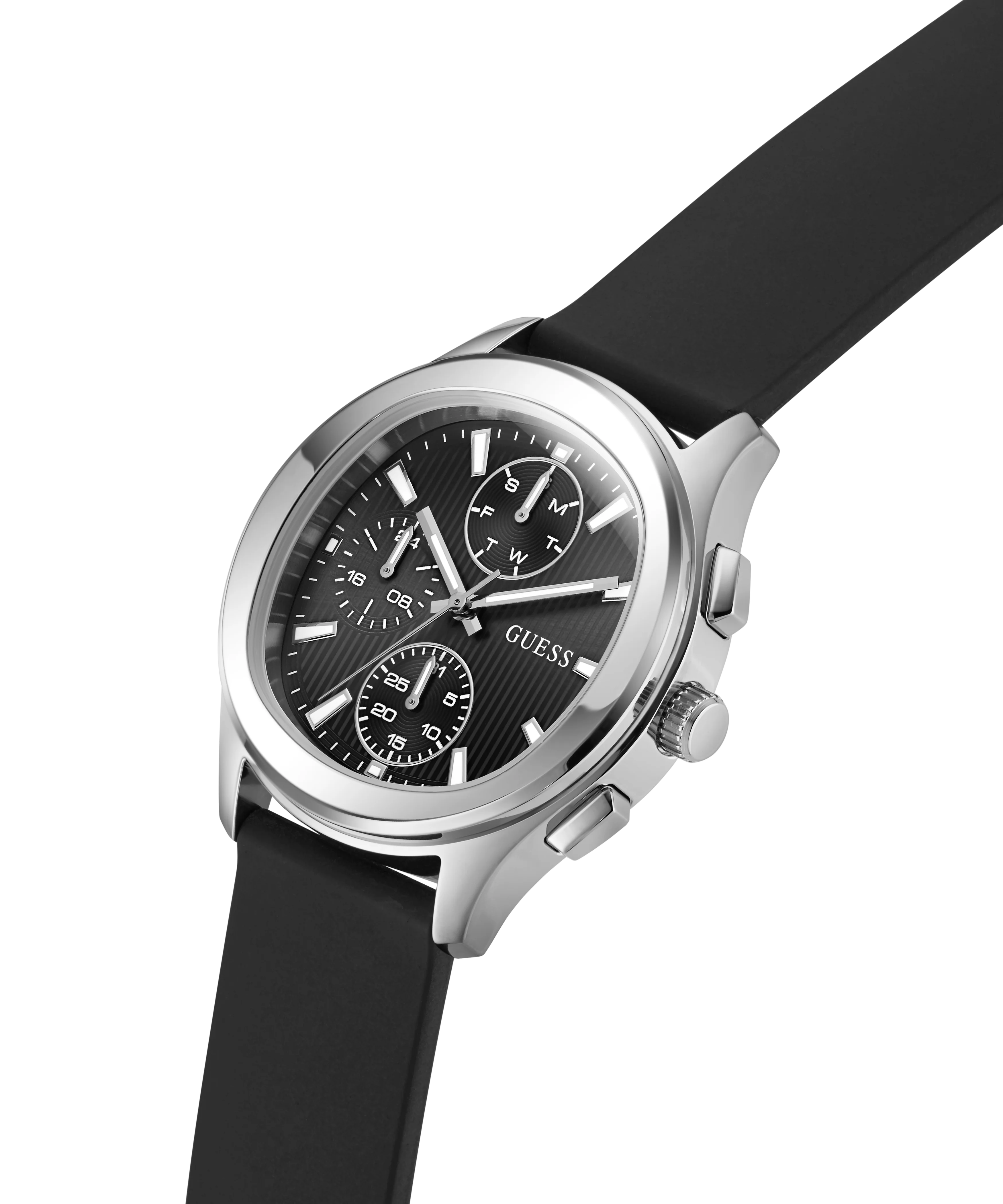 179-guess-mens-palmer-black-silver-tone-analog-watch-2.webp GUESS Mens Palmer Black Silver Tone Analog Watch