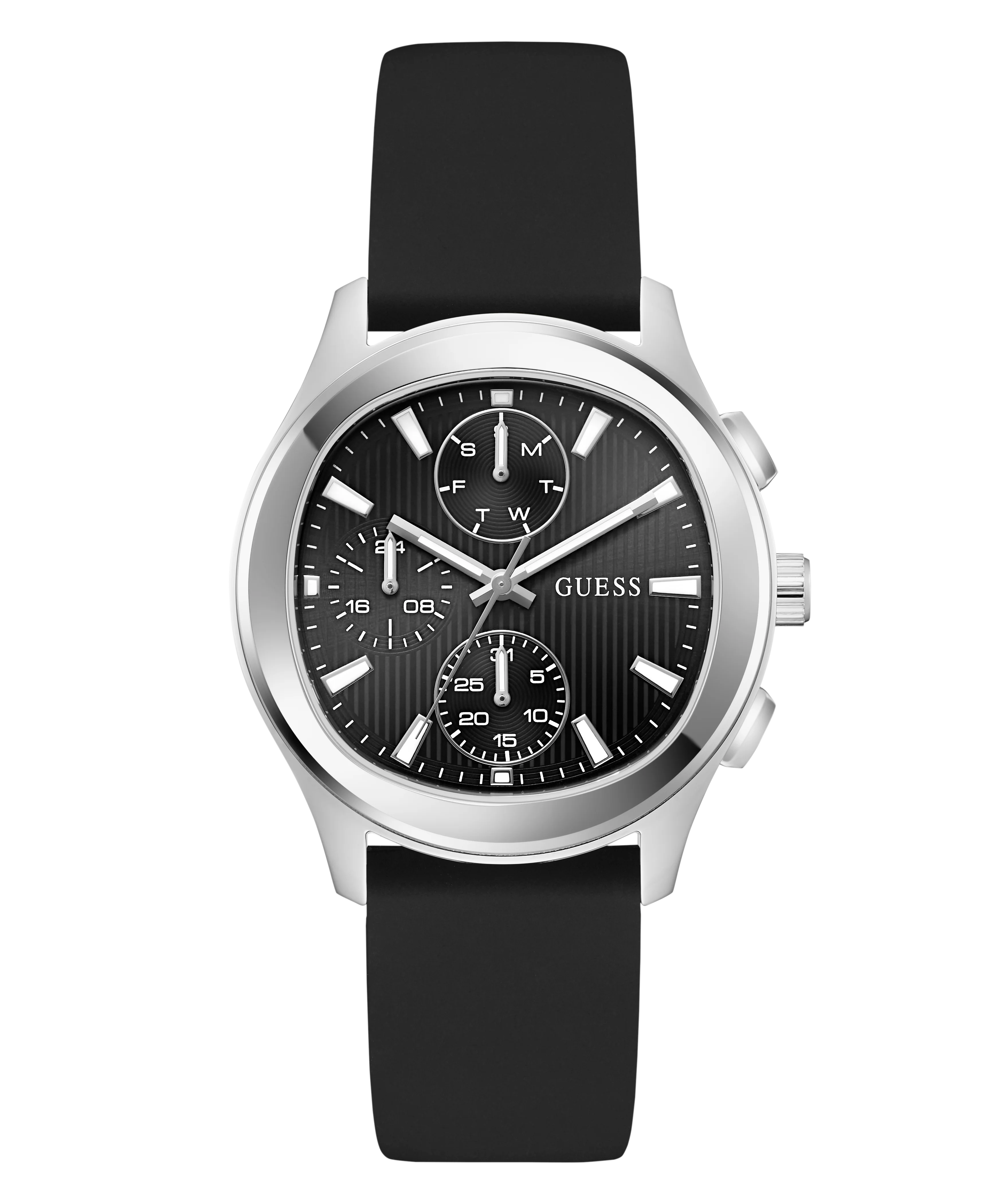 179-guess-mens-palmer-black-silver-tone-analog-watch-4.webp GUESS Mens Palmer Black Silver Tone Analog Watch