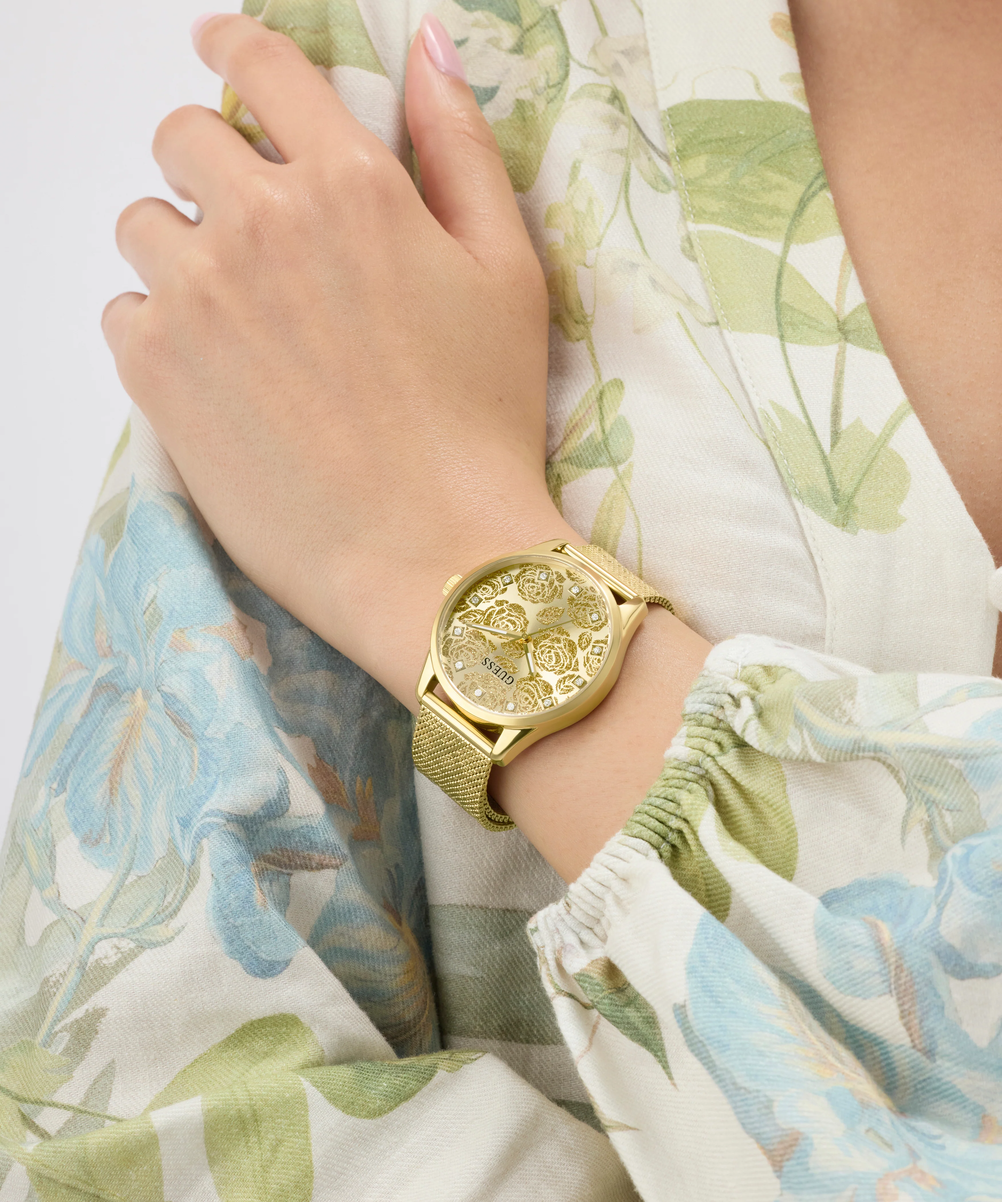 GUESS Ladies Gold Tone Analog Watch