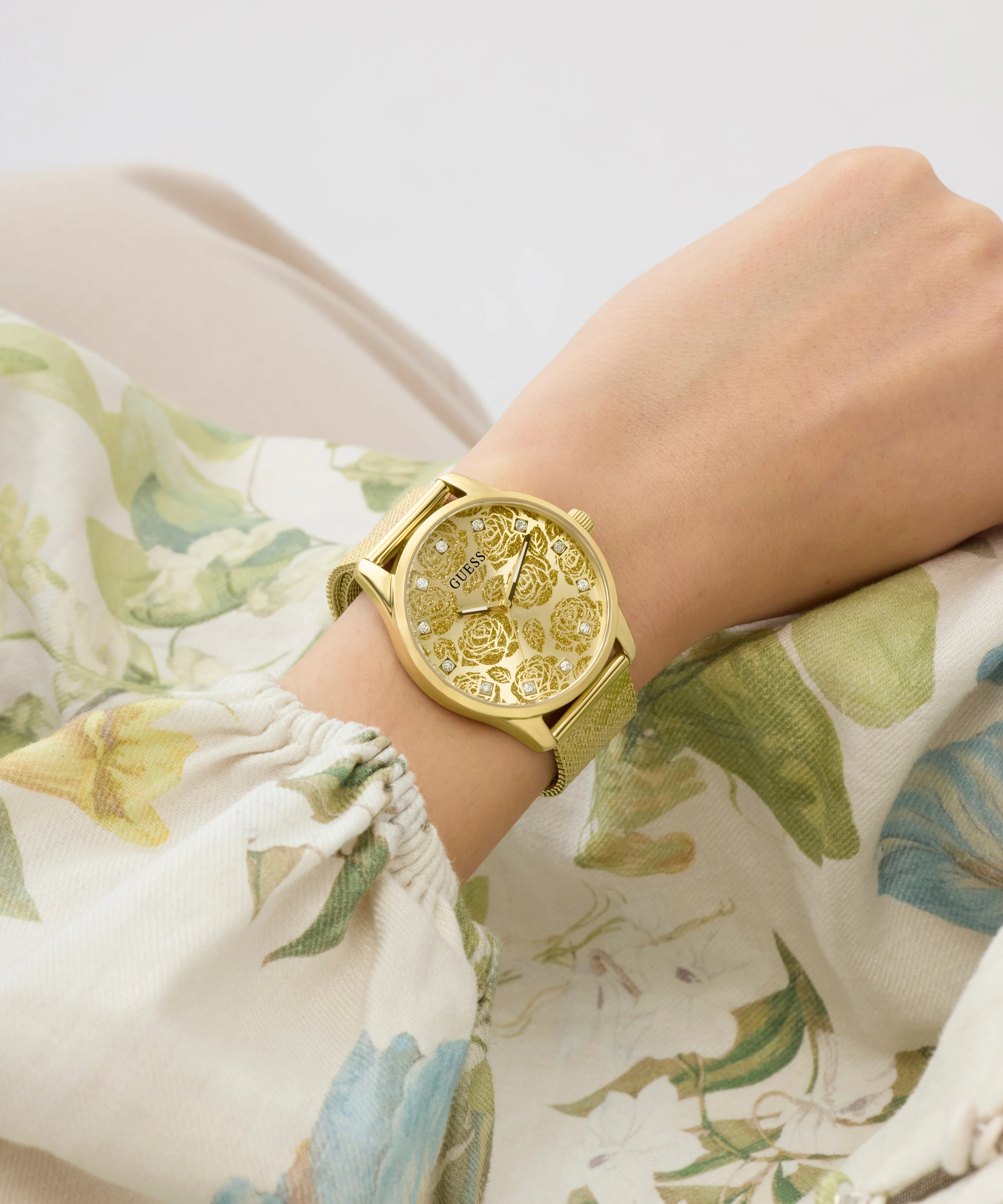 GUESS Ladies Gold Tone Analog Watch