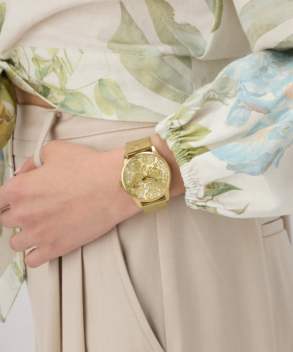 GUESS Ladies Gold Tone Analog Watch