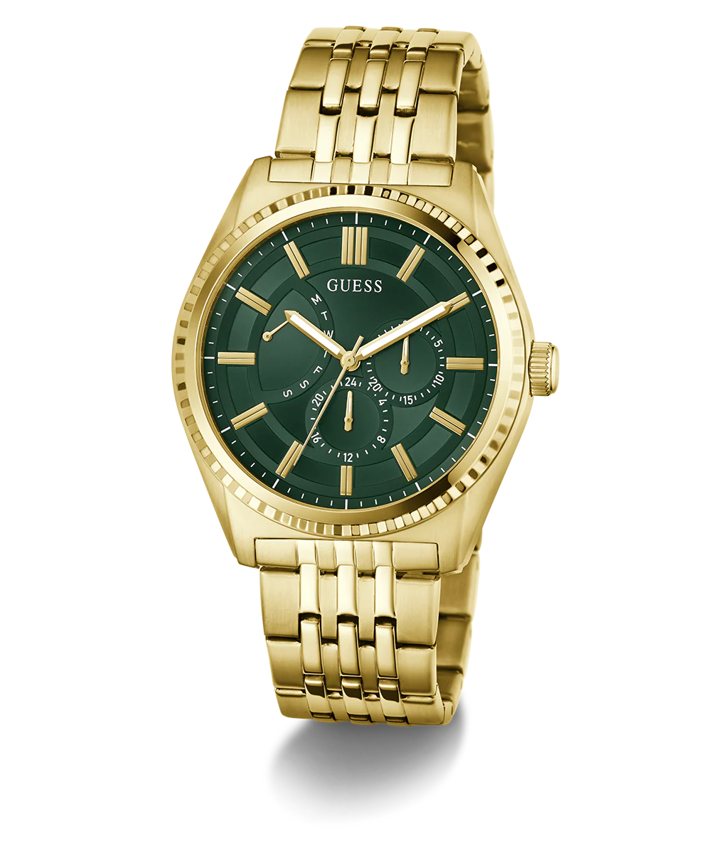 GUESS Mens Gold Tone Analog Watch