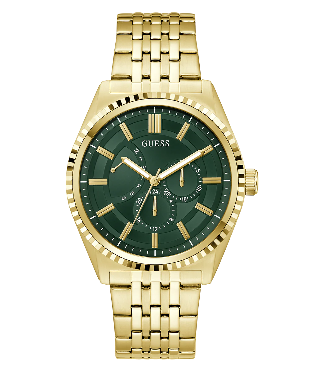 GUESS Mens Gold Tone Analog Watch