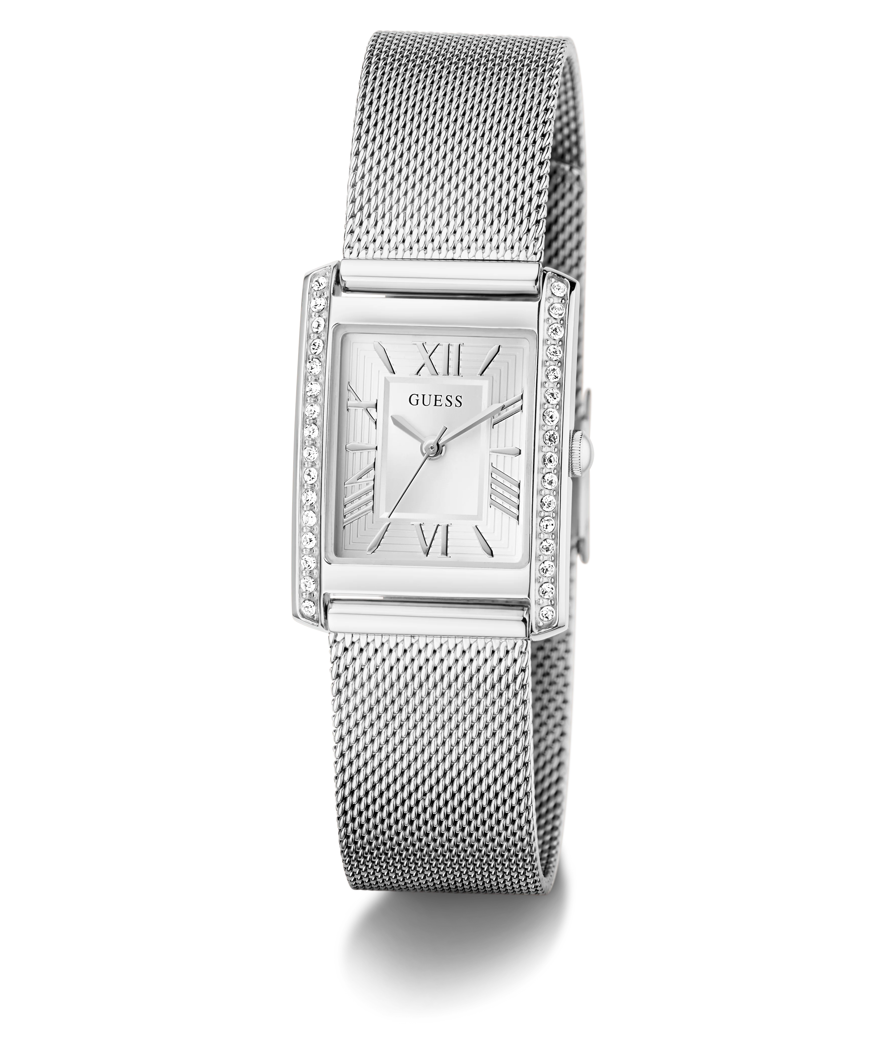 GUESS Ladies Silver Tone Analog Watch