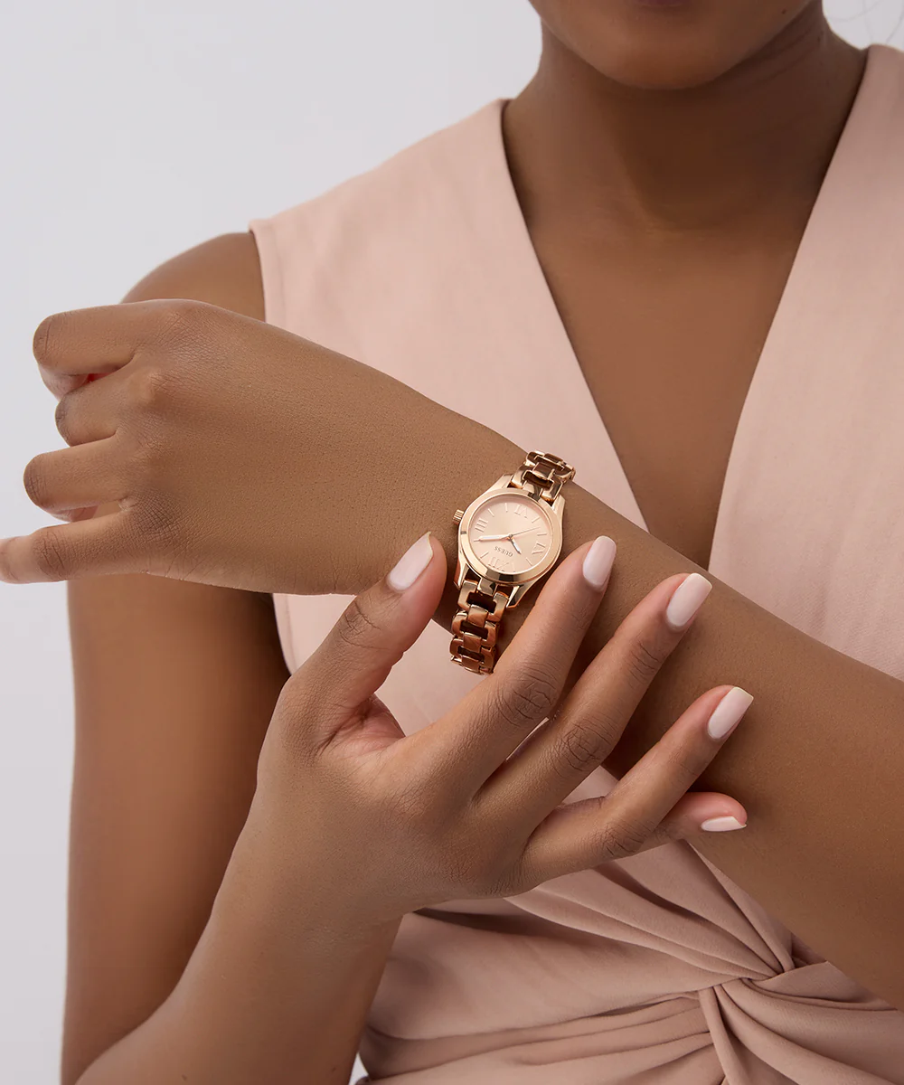 GUESS Ladies Rose Gold Tone Analog Watch