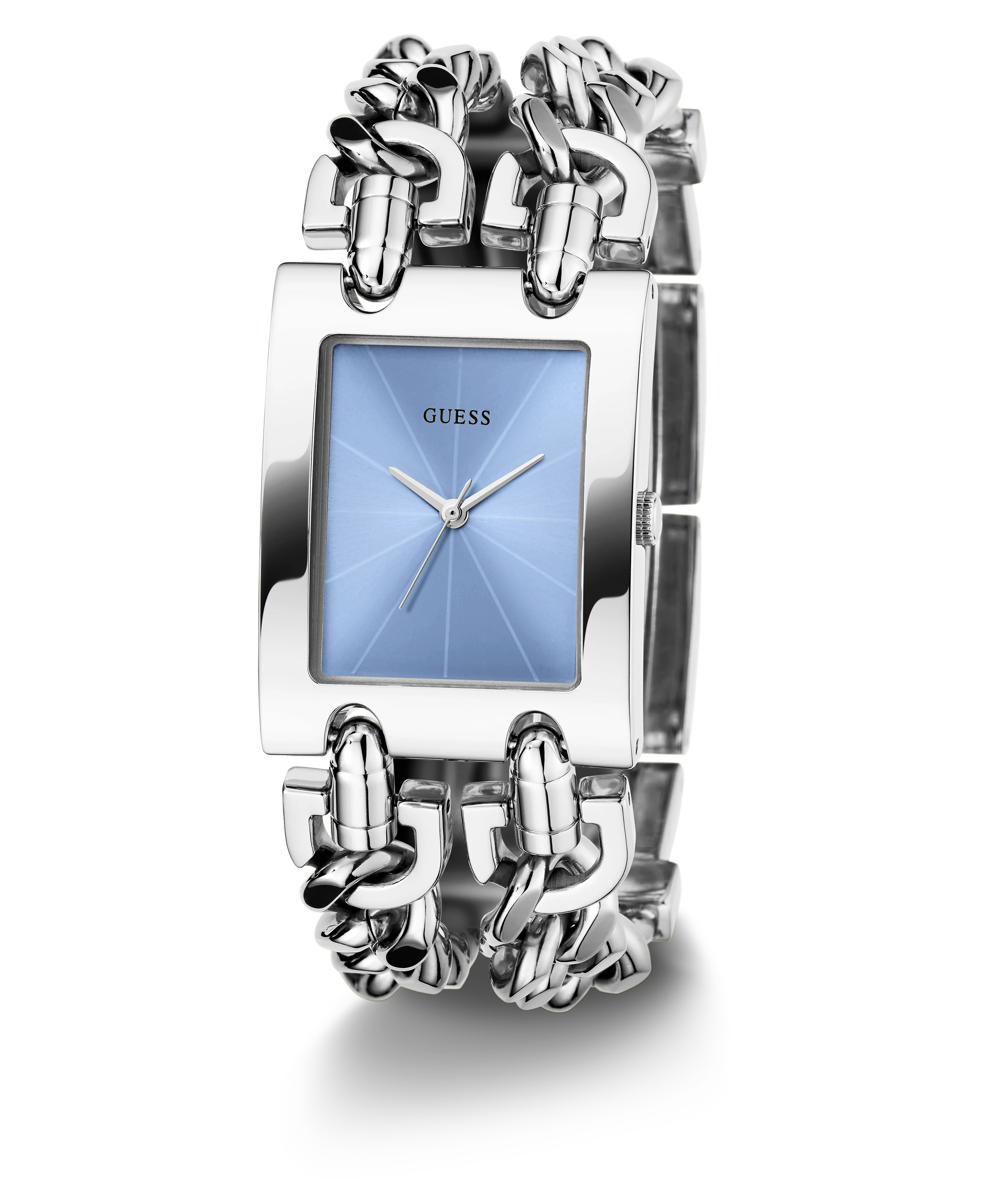 GUESS Mod Heavy Metal Ladies Silver Tone Analog Watch