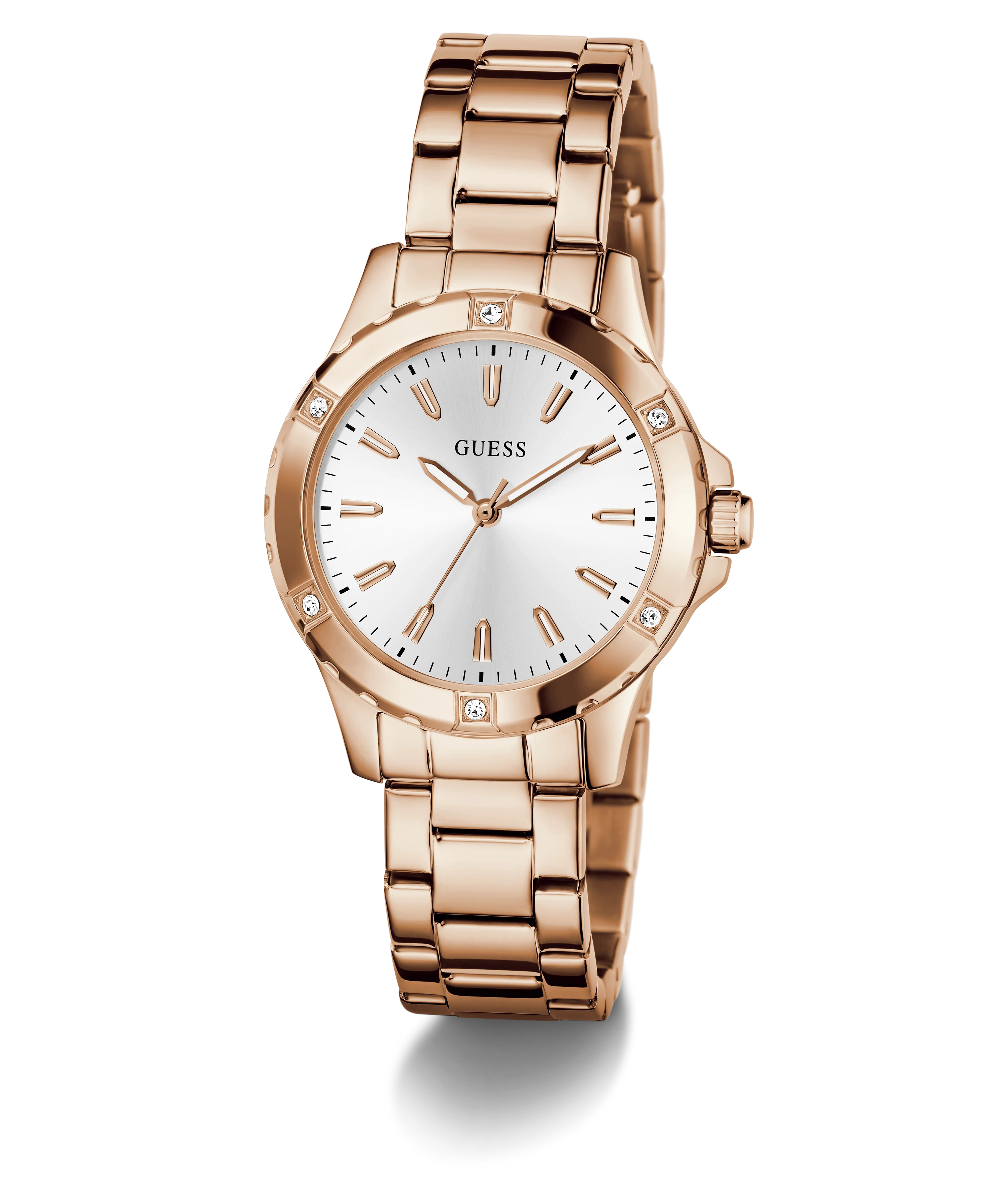 GUESS Ladies Rose Gold Tone Analog Watch