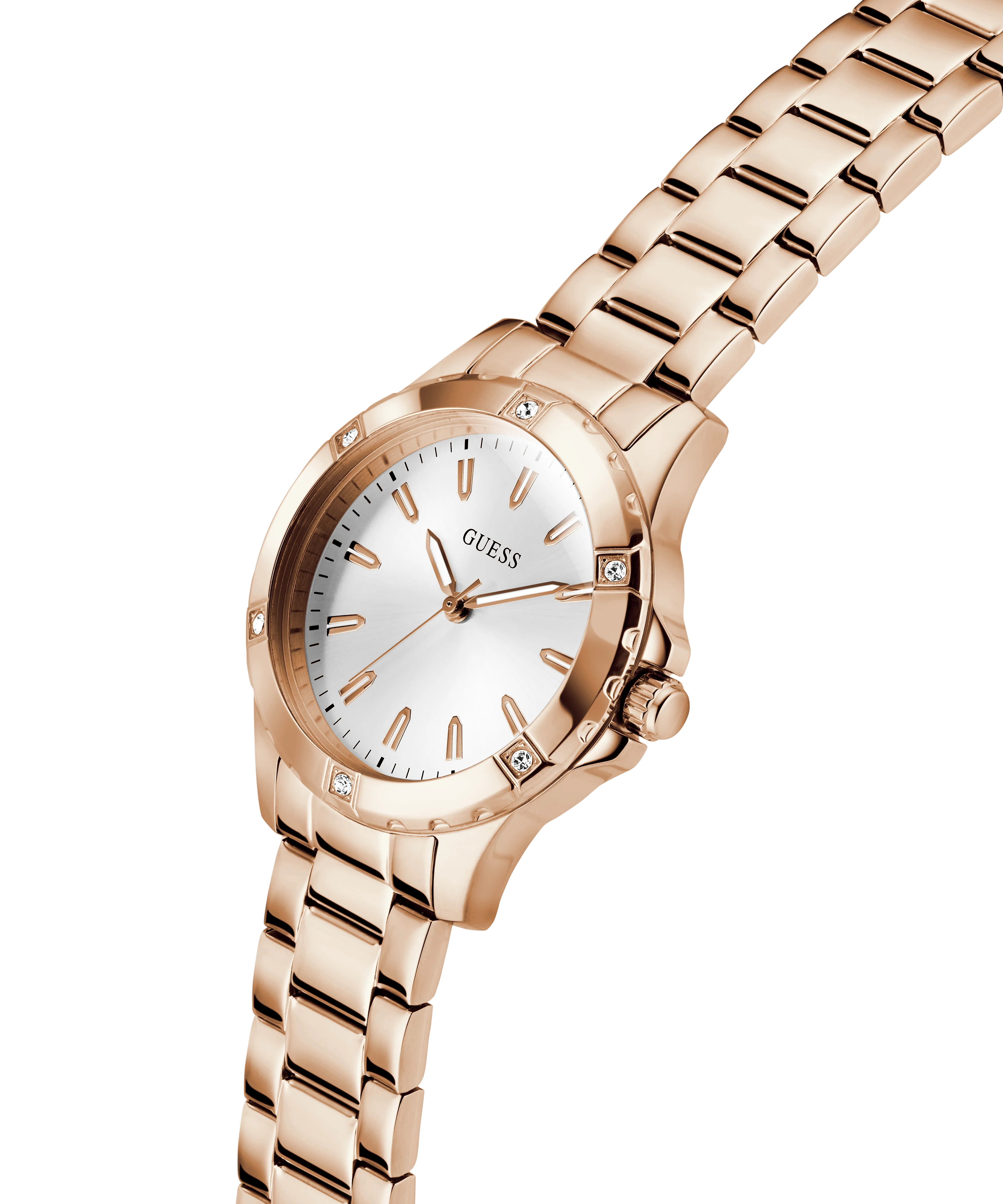 GUESS Ladies Rose Gold Tone Analog Watch