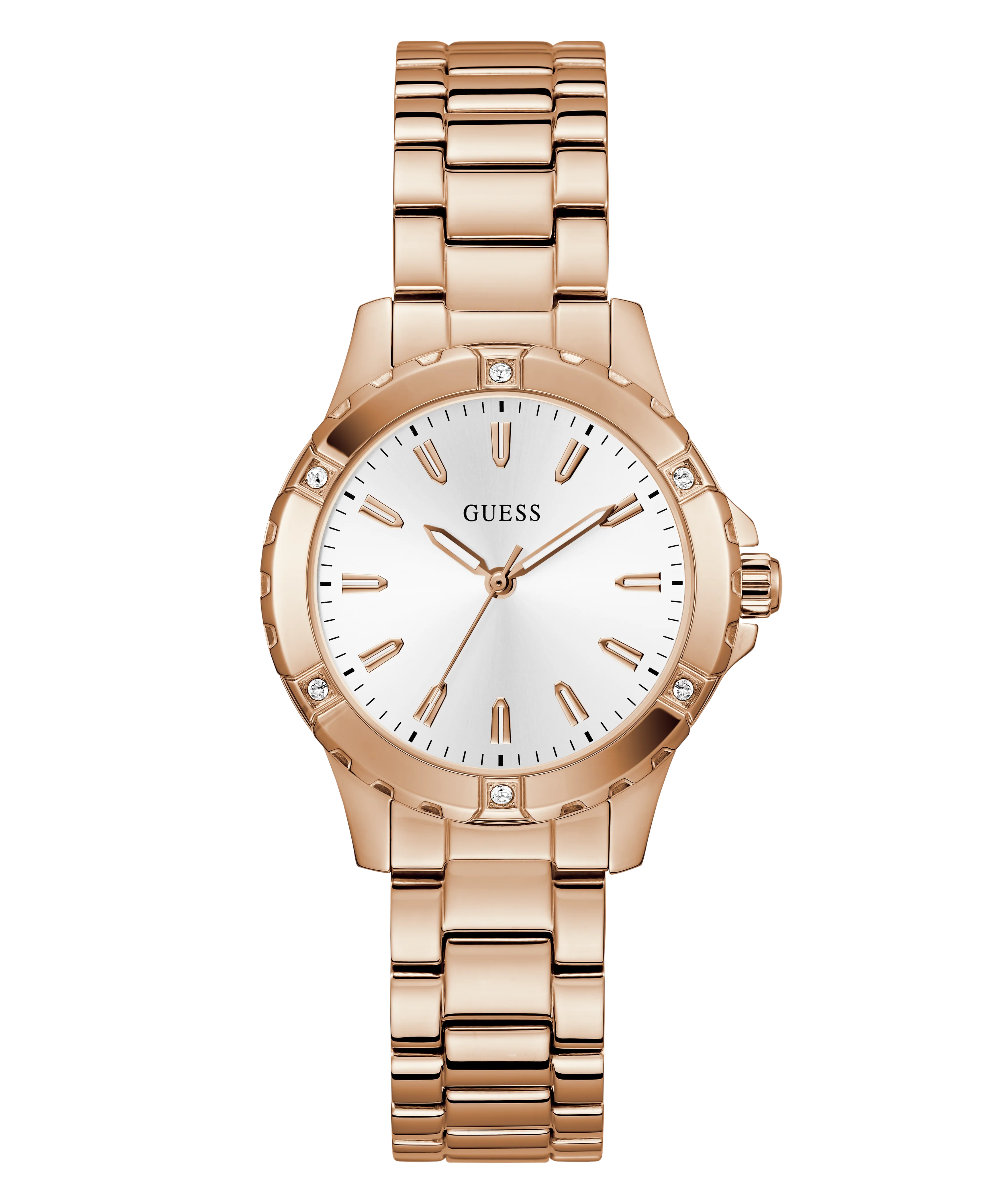GUESS Ladies Rose Gold Tone Analog Watch