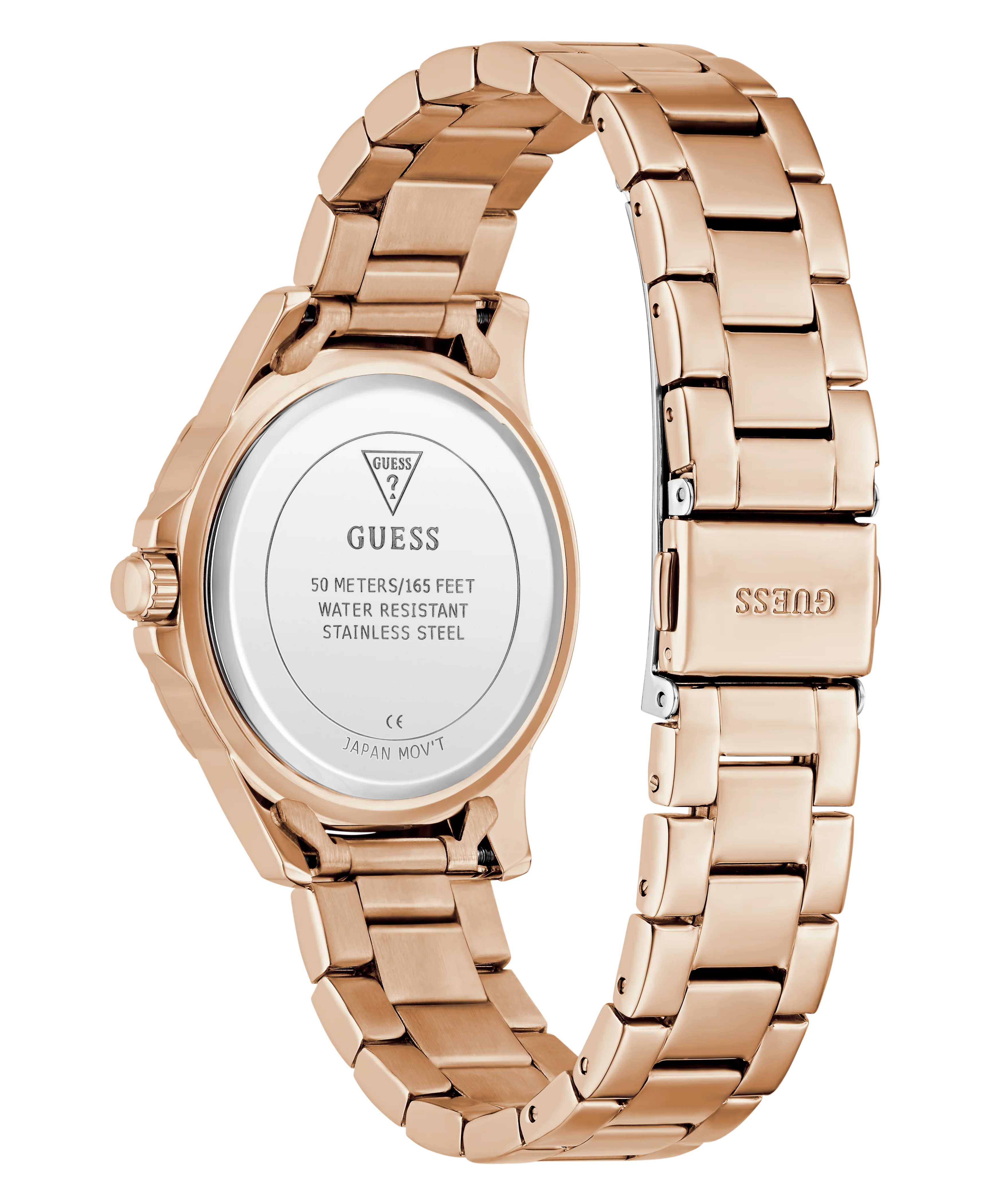 GUESS Ladies Rose Gold Tone Analog Watch