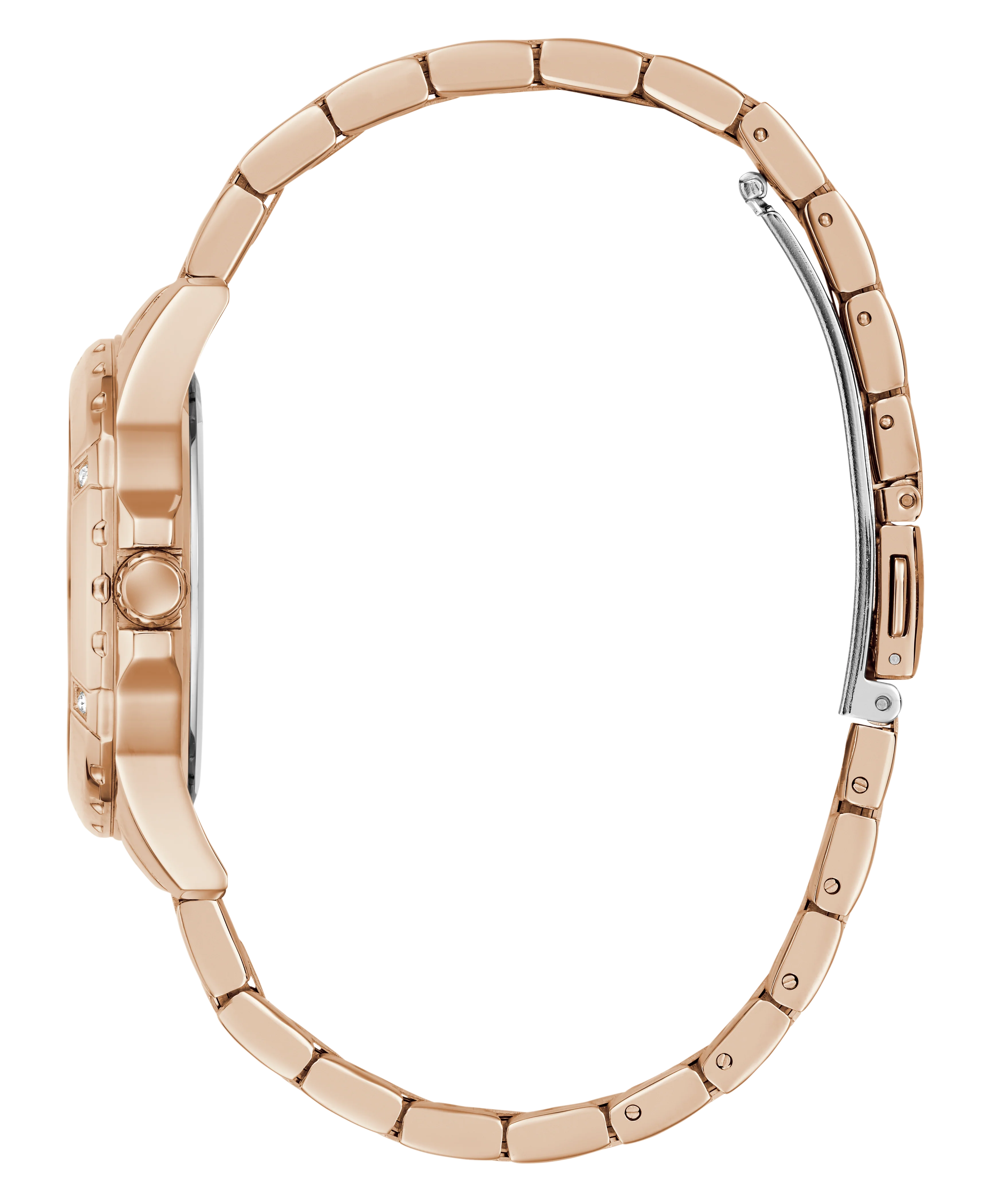 GUESS Ladies Rose Gold Tone Analog Watch