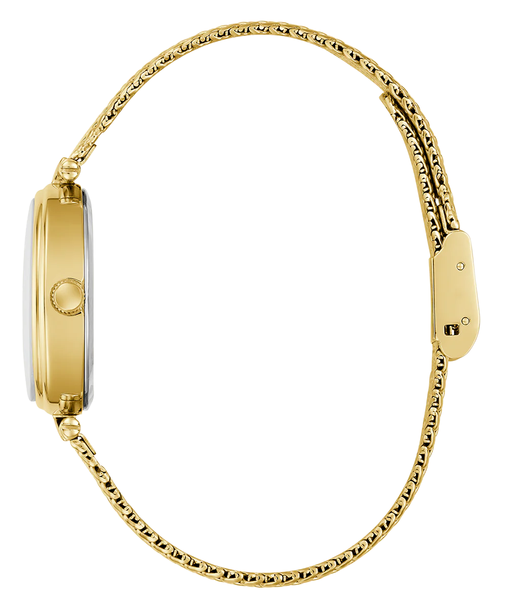 GUESS Ladies Ruby Gold Tone Analog Watch