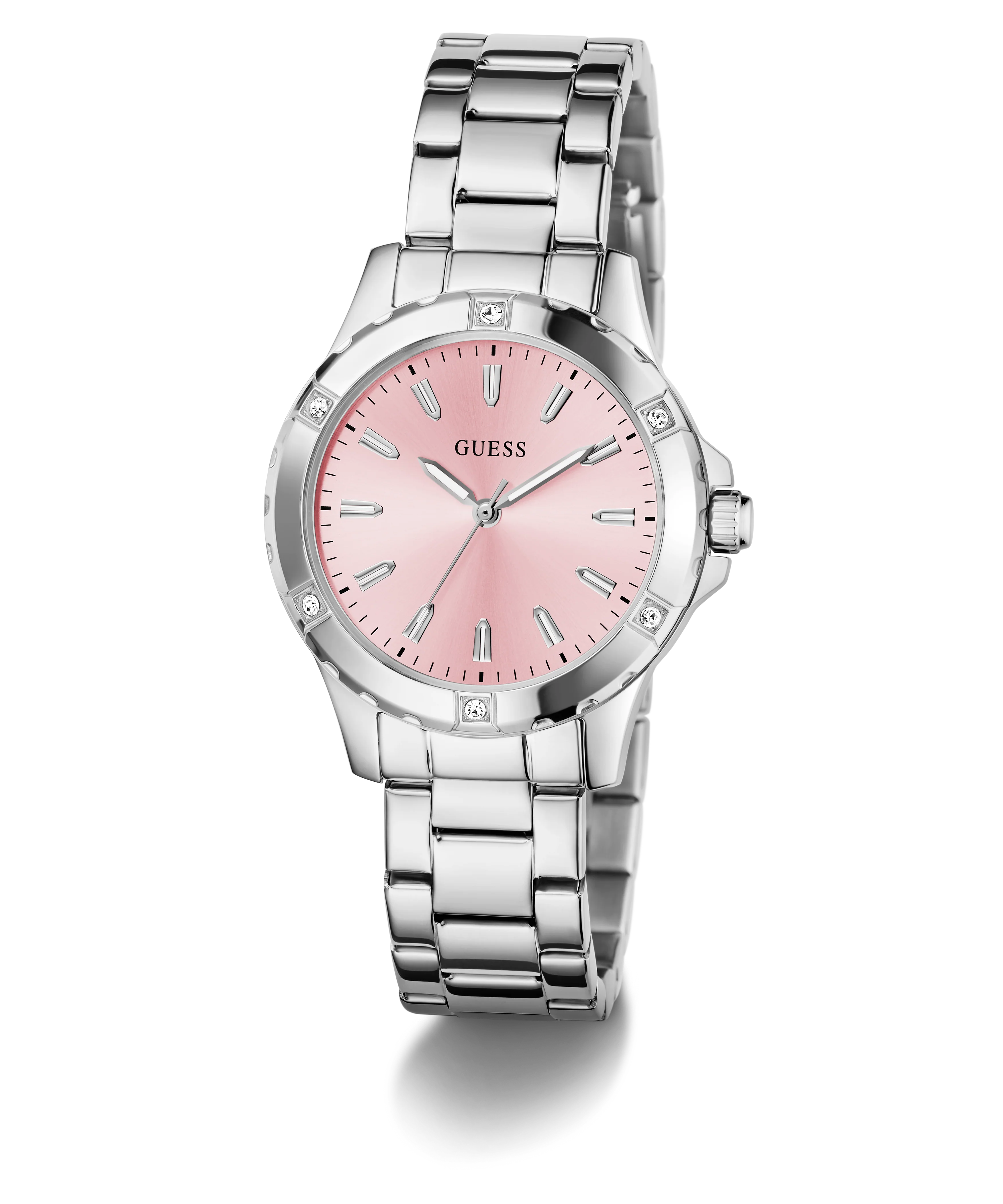 GUESS Ladies Silver Tone Analog Watch