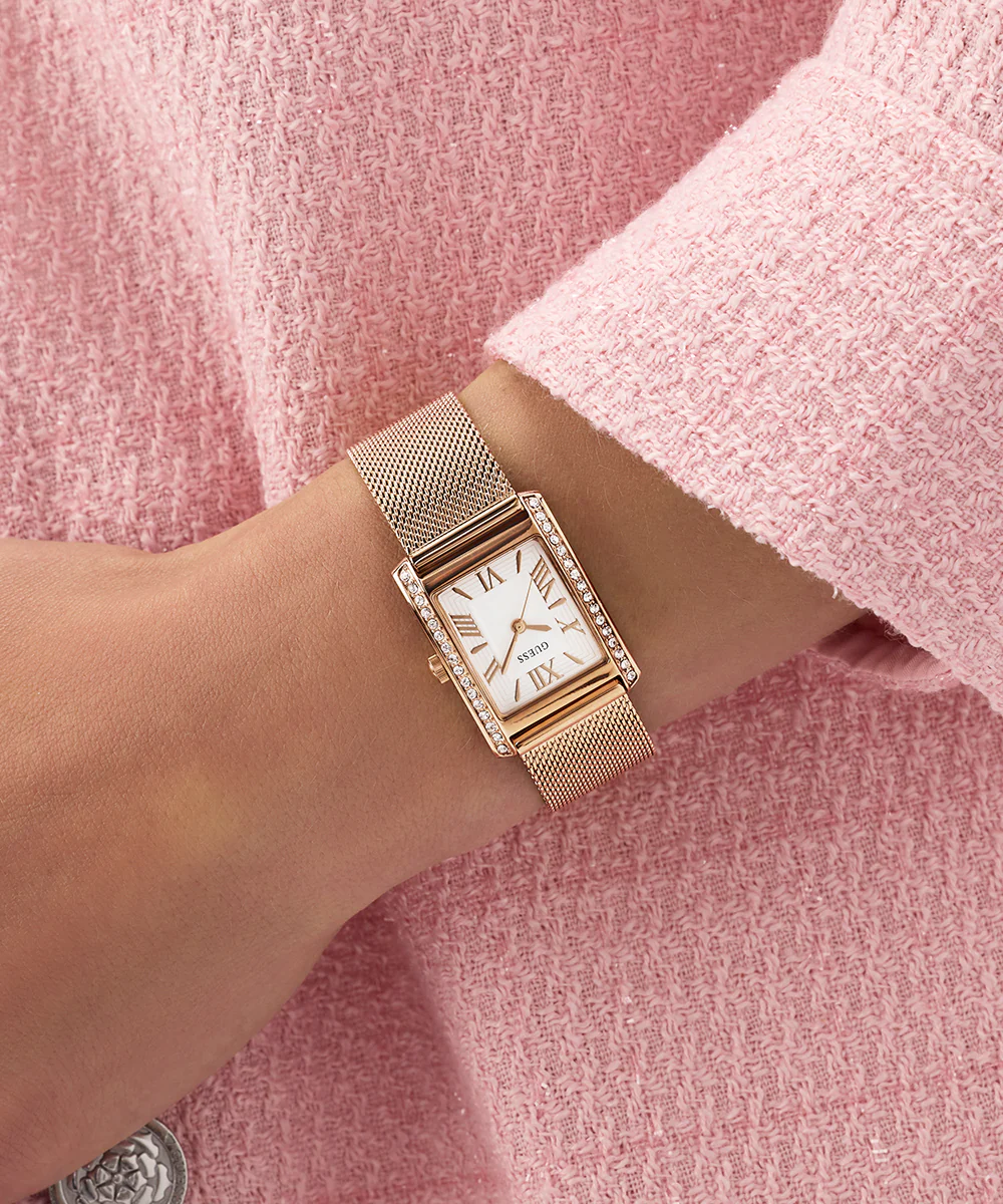 GUESS Ladies Rose Gold Tone Analog Watch