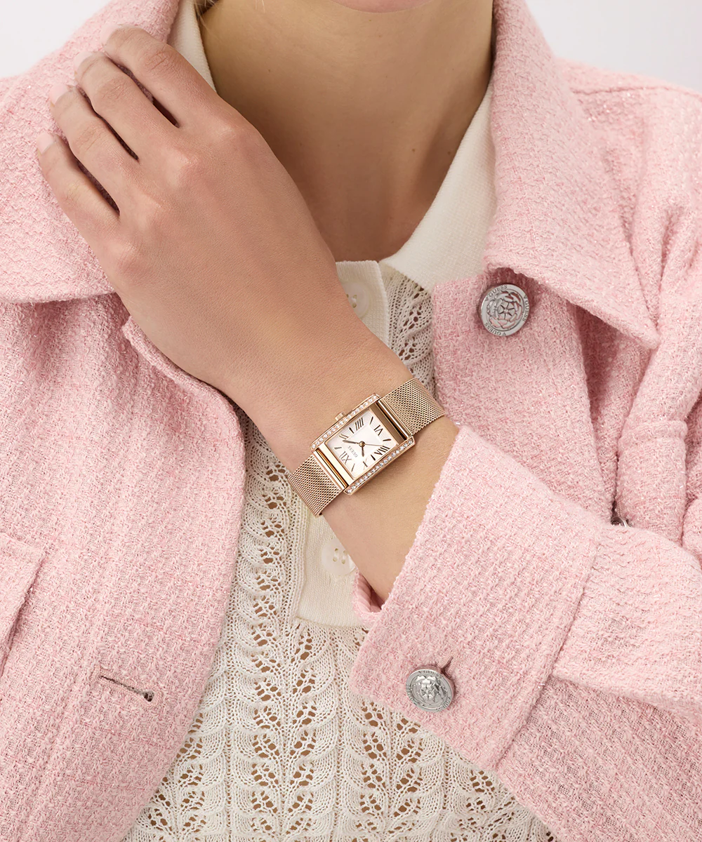 GUESS Ladies Rose Gold Tone Analog Watch