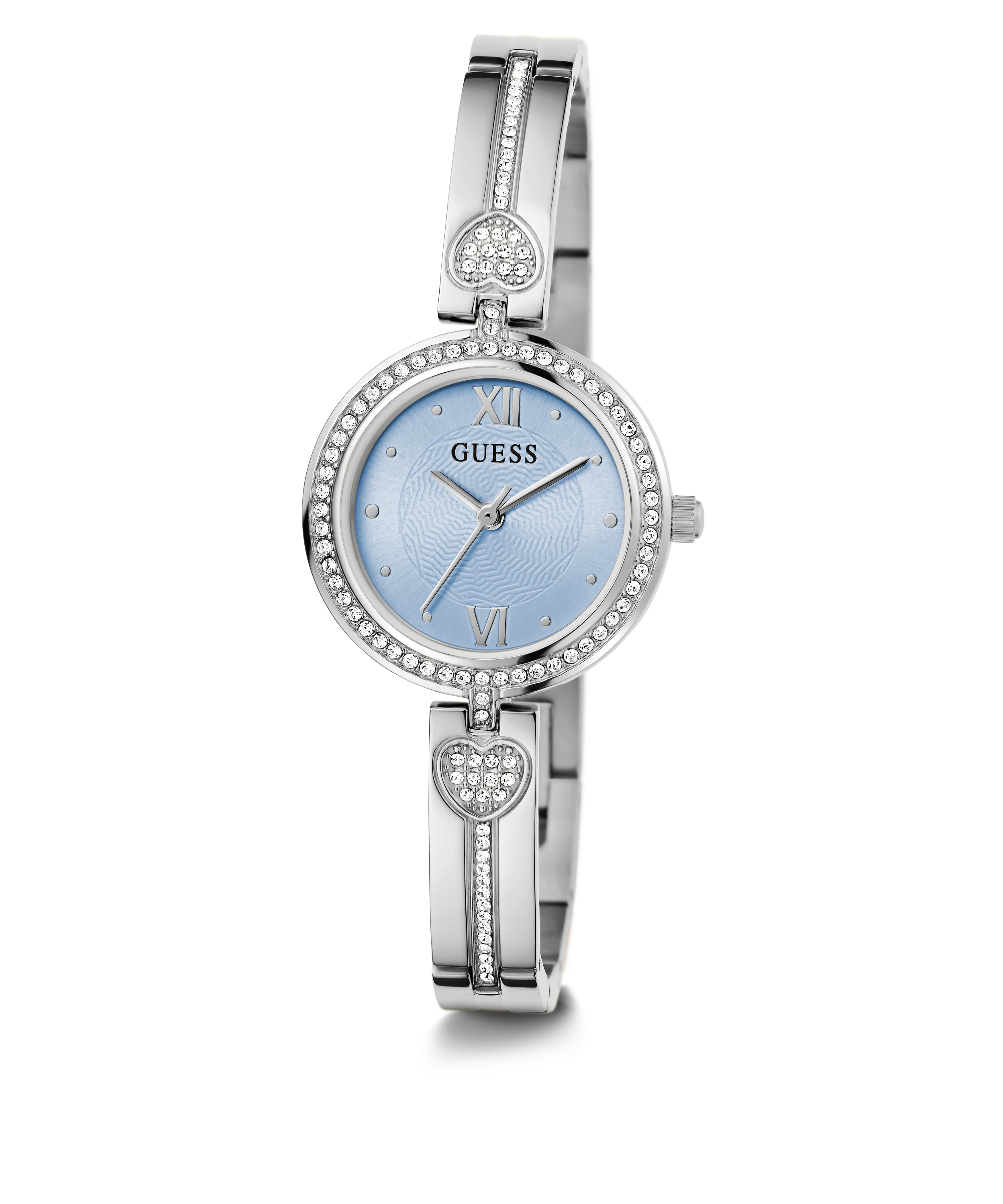 GUESS Ladies Silver Tone Analog Watch